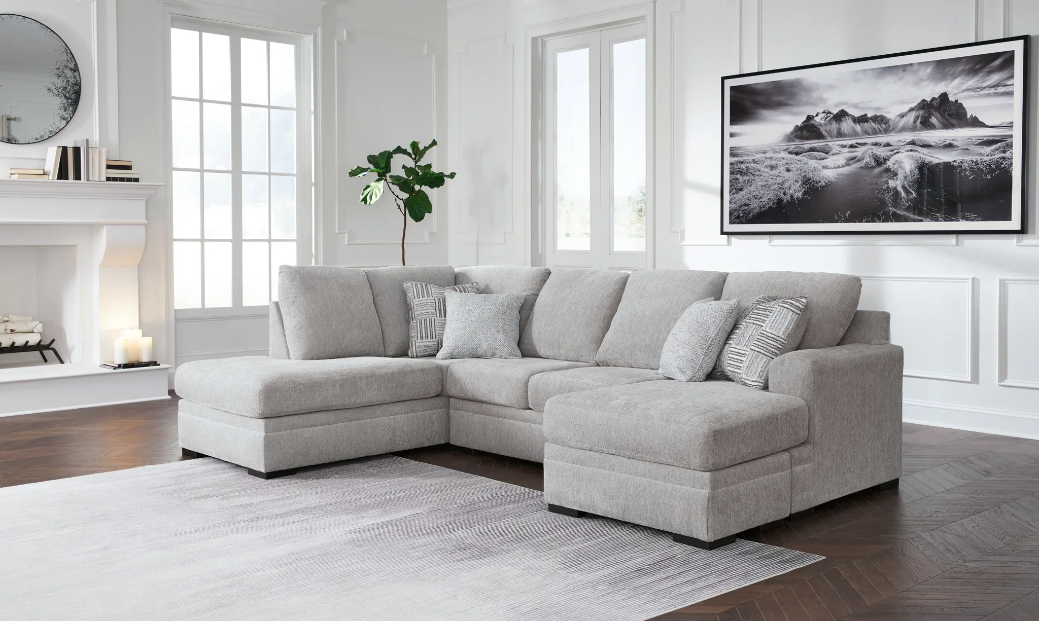 Gabyleigh - Nickel - 2-Piece Sectional With Raf Chaise - Image 2