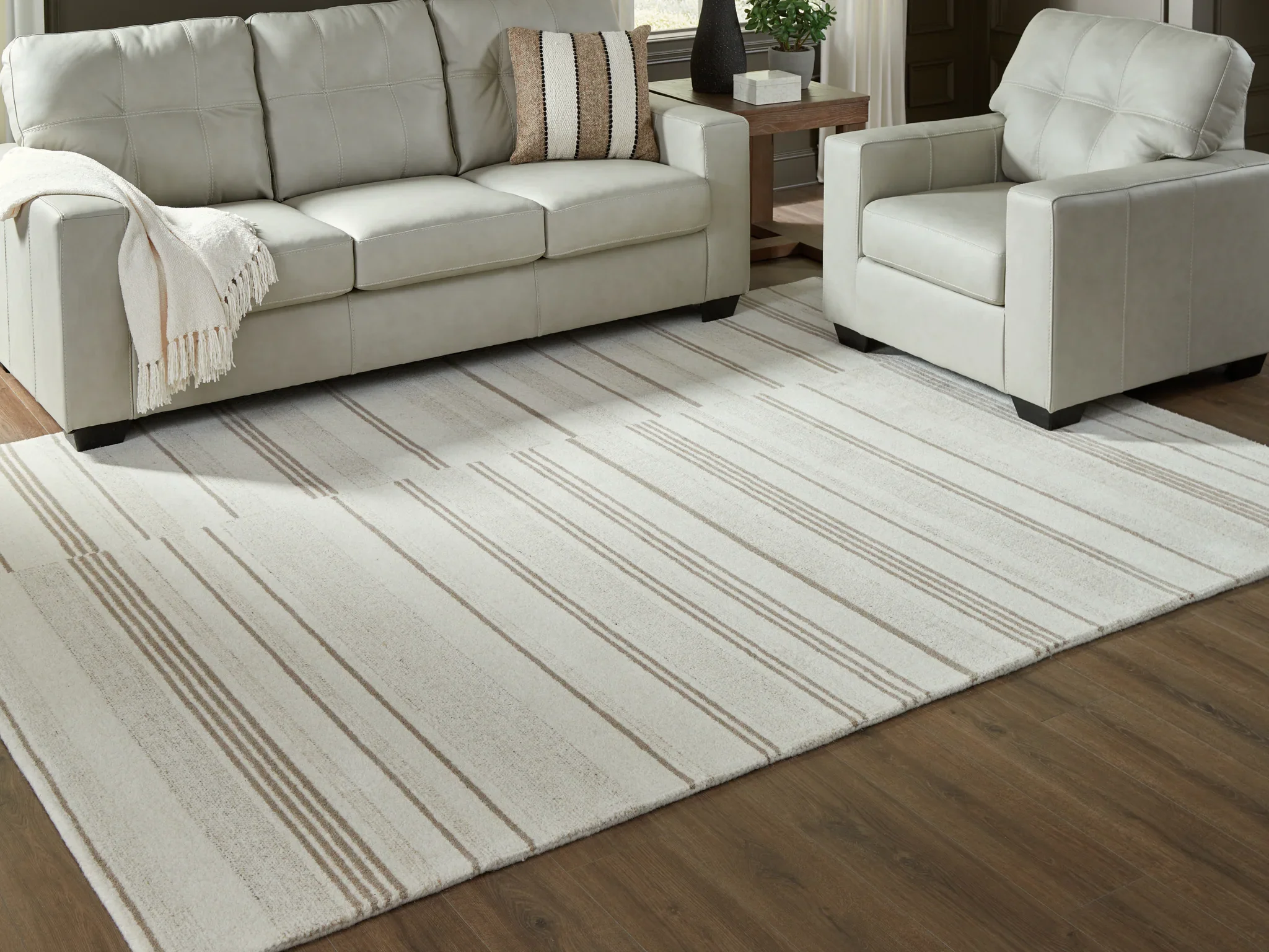 Gadence - Ivory / Tan - Large Rug - 8' x 10' - Image 2