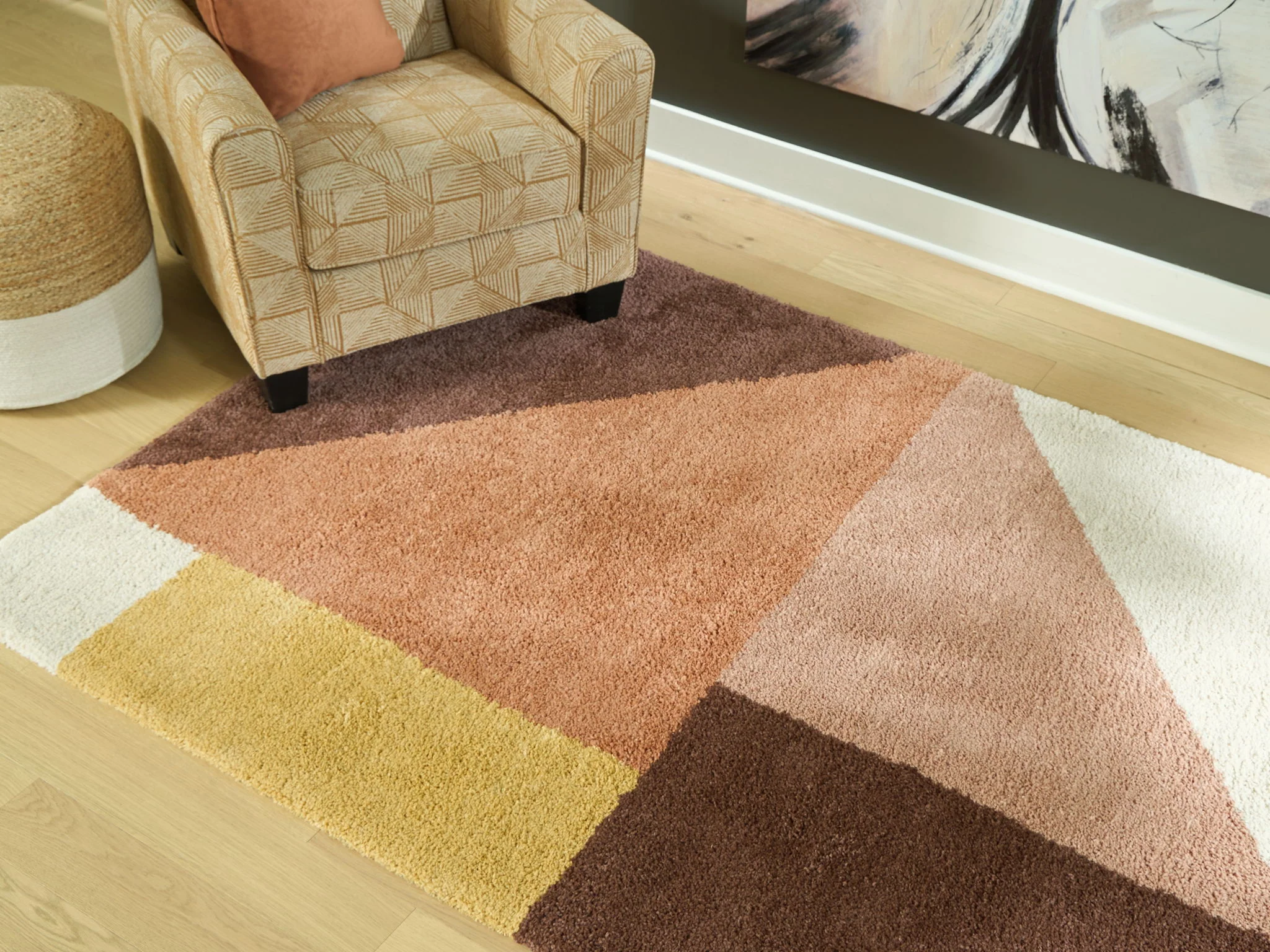 Gailmore - Cream / Pink / Ocher - Large Rug - 8' x 10' - Image 2