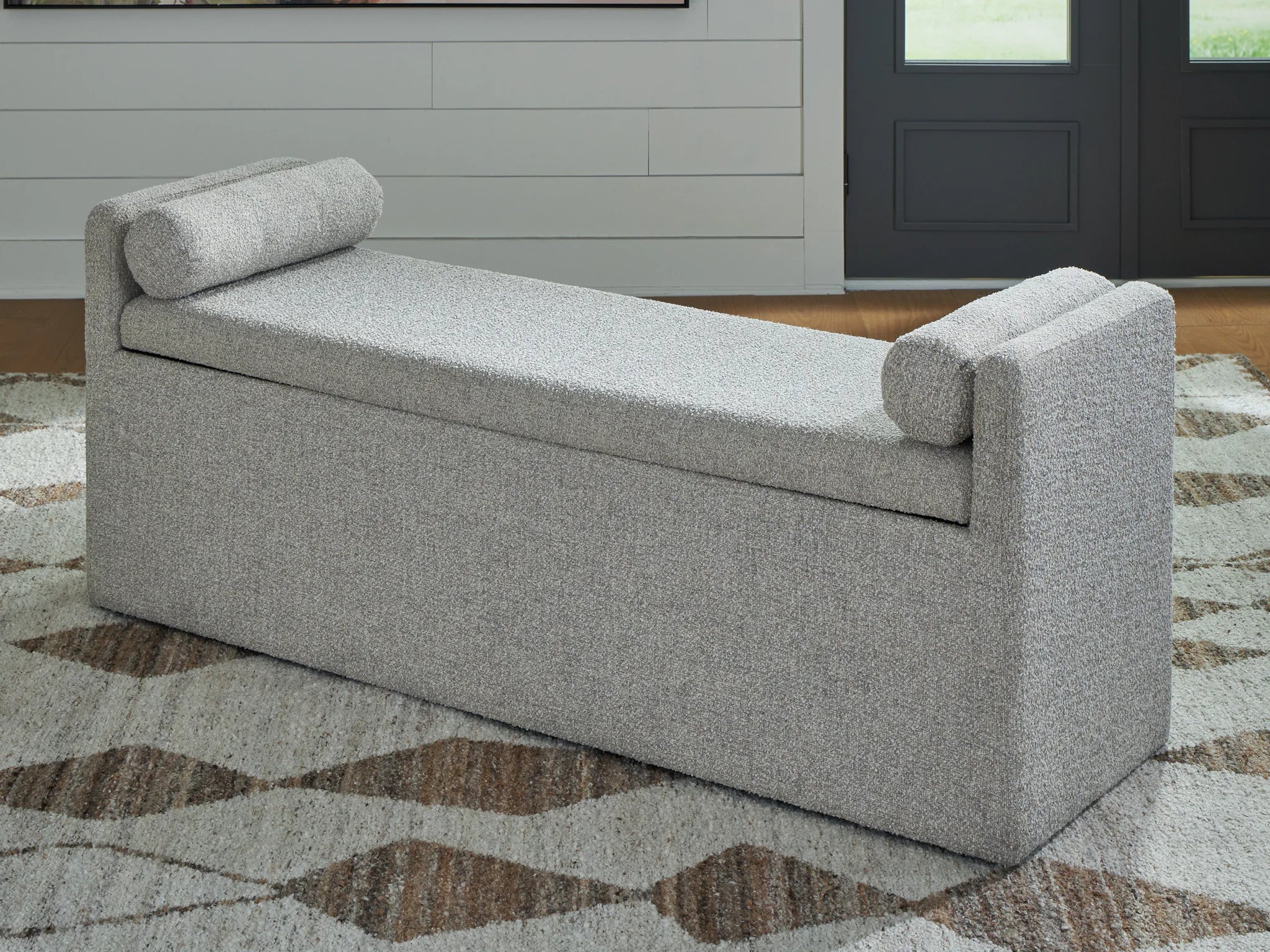 Galliden - Beige - Large Upholstered Dining Room Bench - Image 2