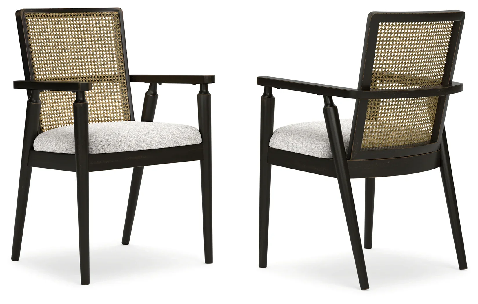 Galliden - Light Brown / Black - 8 Pc. - Rectangular Dining Table, 4 Side Chairs, 2 Arm Chairs, Server - Image 8