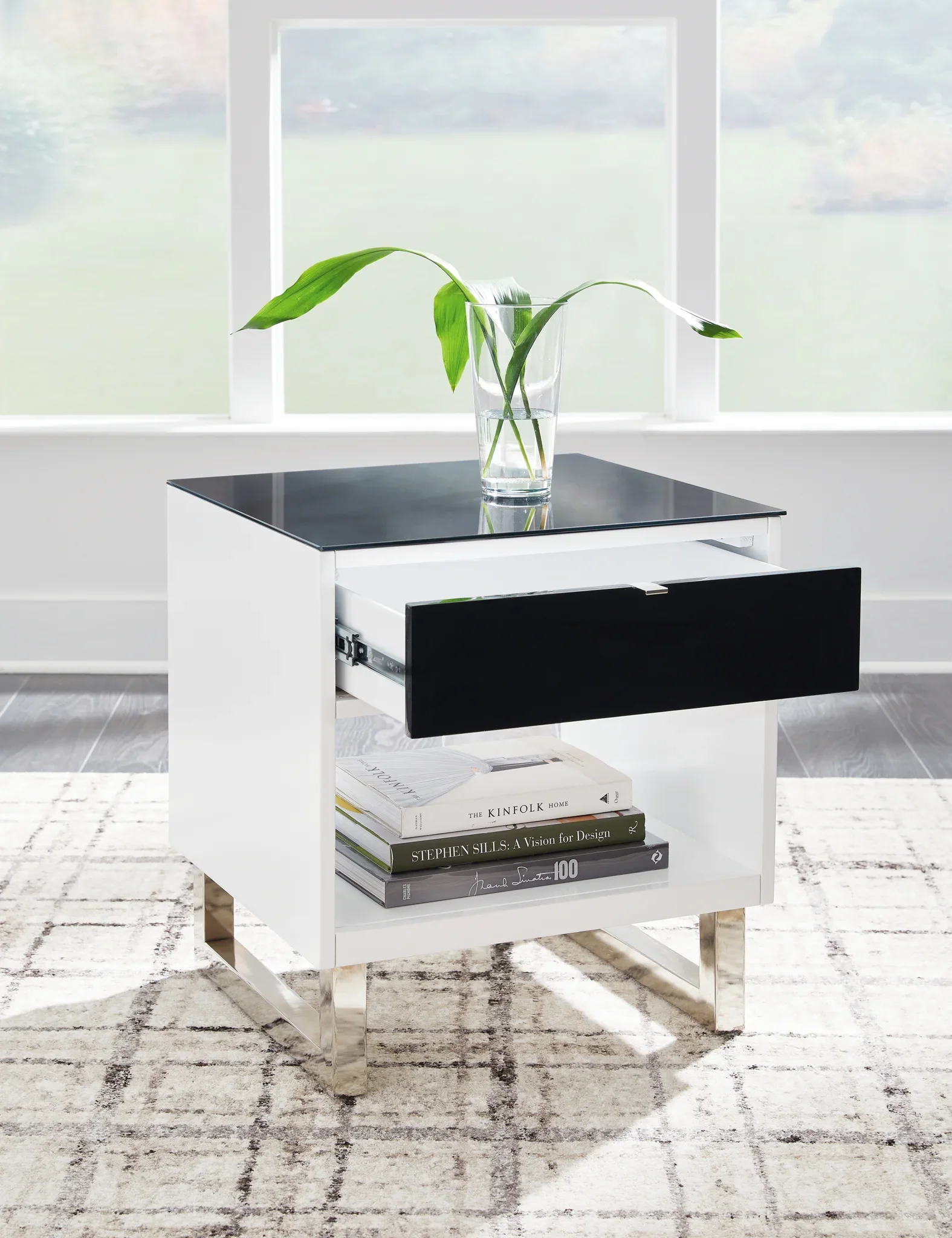 Gardoni - White / Black - Rectangular End Table - Image 7