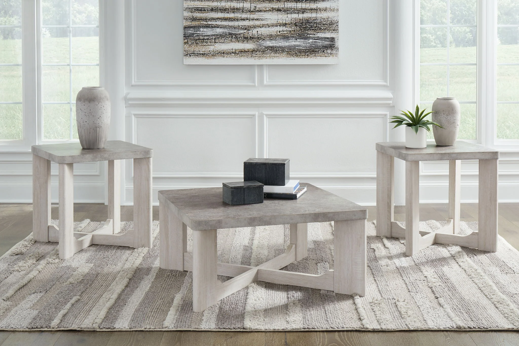 Garnilly - Whitewash - Occasional Table Set (Set of 3) - Image 2