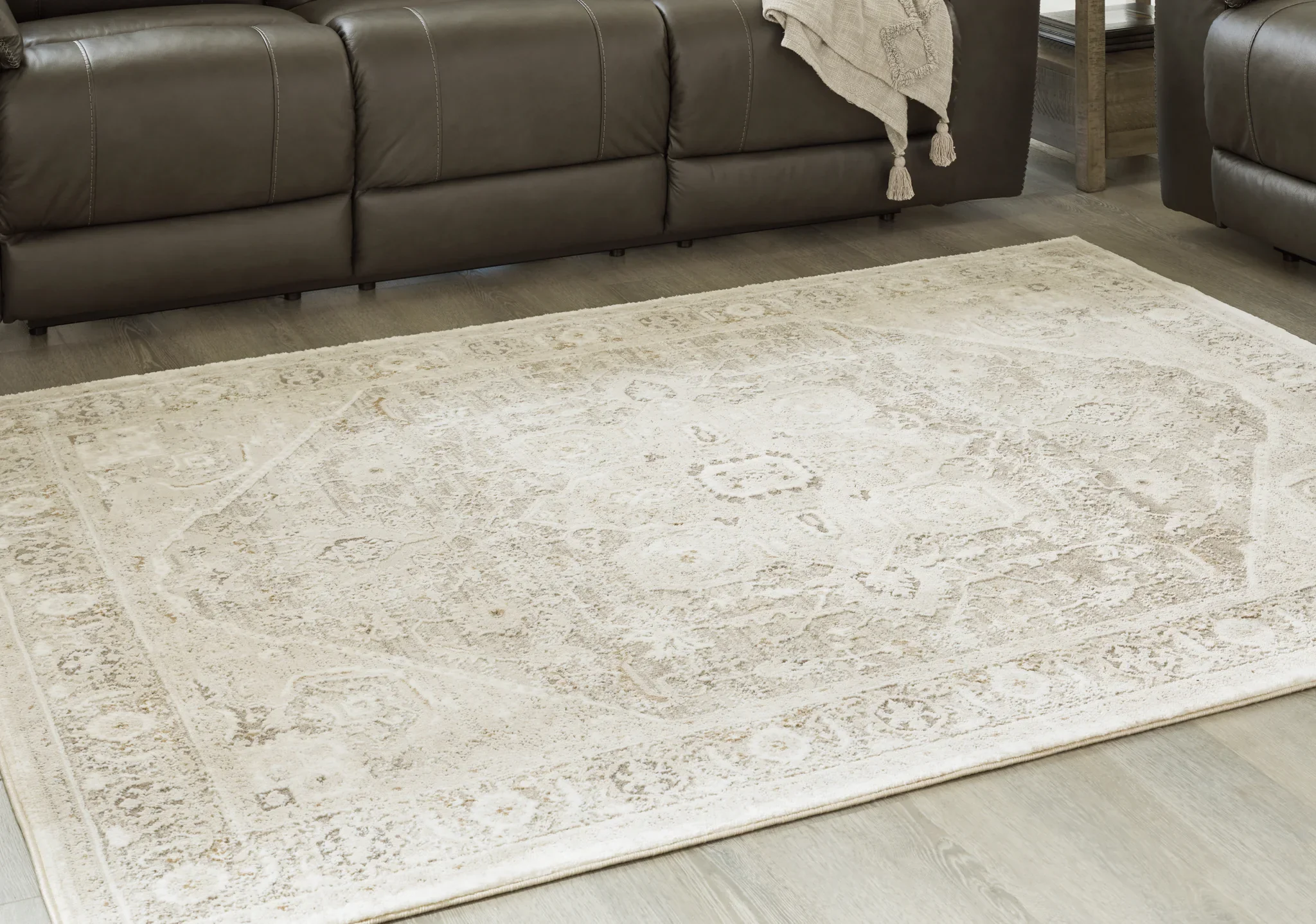 Gatwell - Ivory / Gray / Tan - Medium Rug - 5' x 7' - Image 2