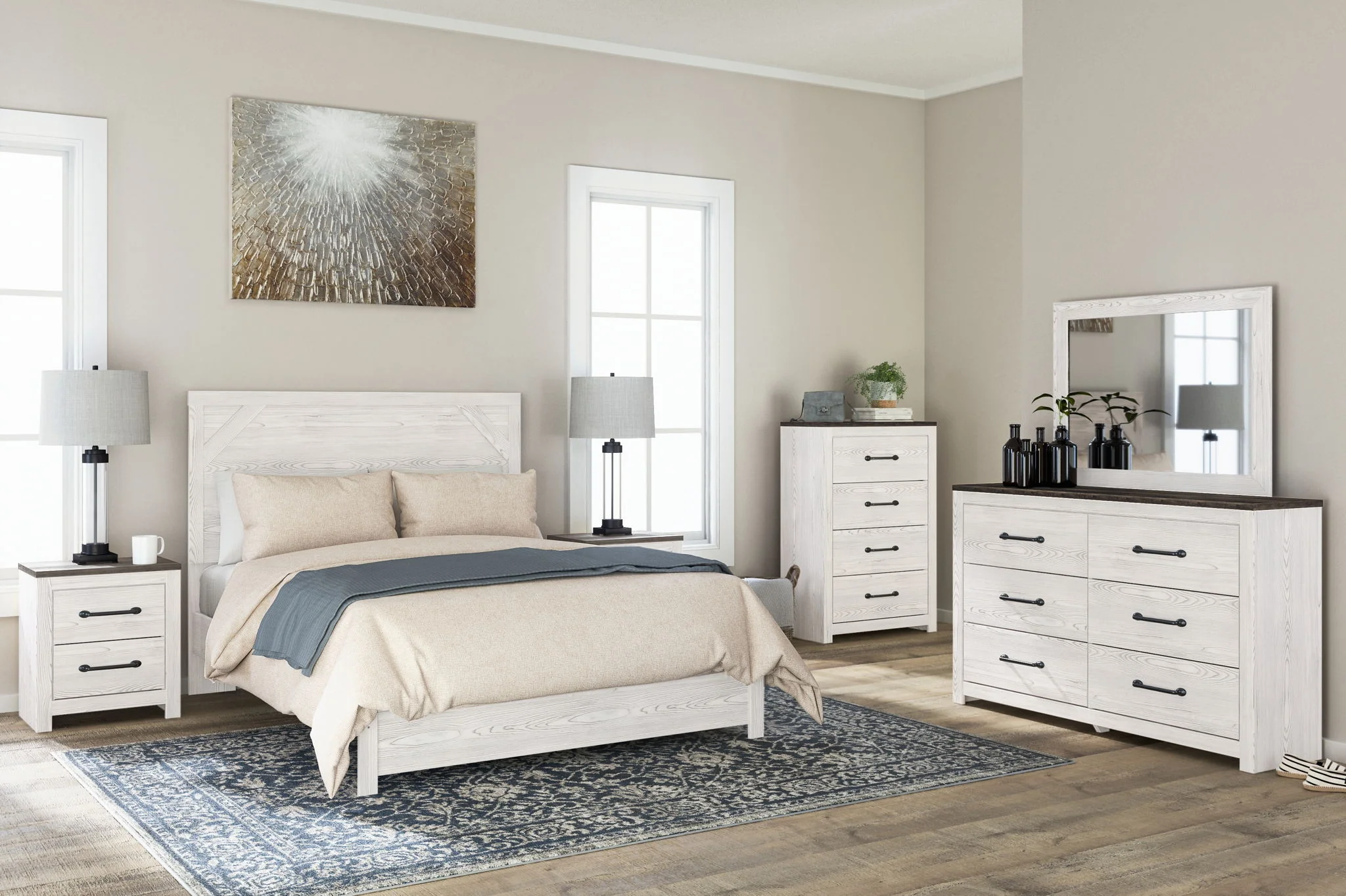Gerridan - White / Gray - Dresser, Mirror - Image 5