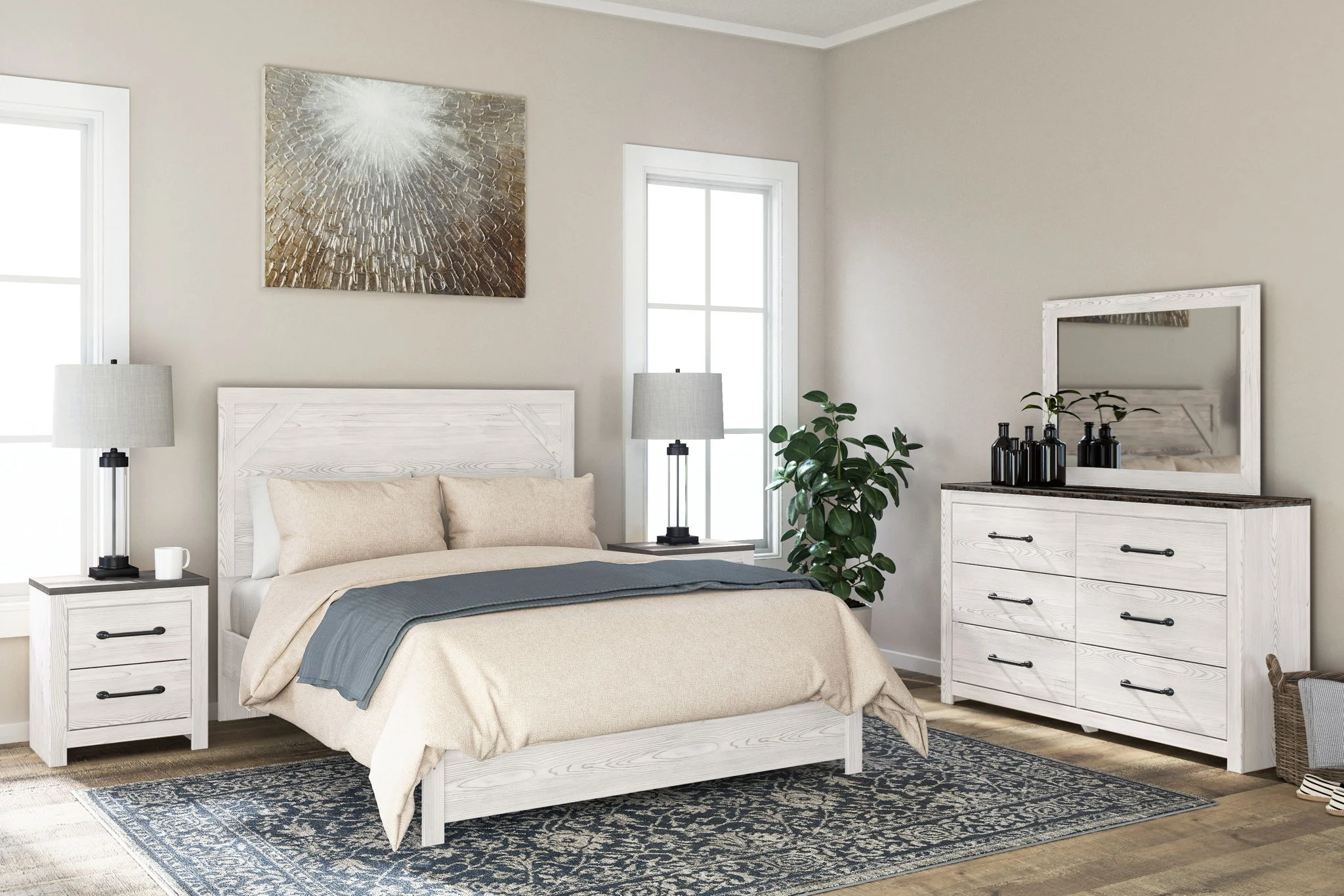 Gerridan - White / Gray - Six Drawer Dresser - Image 8