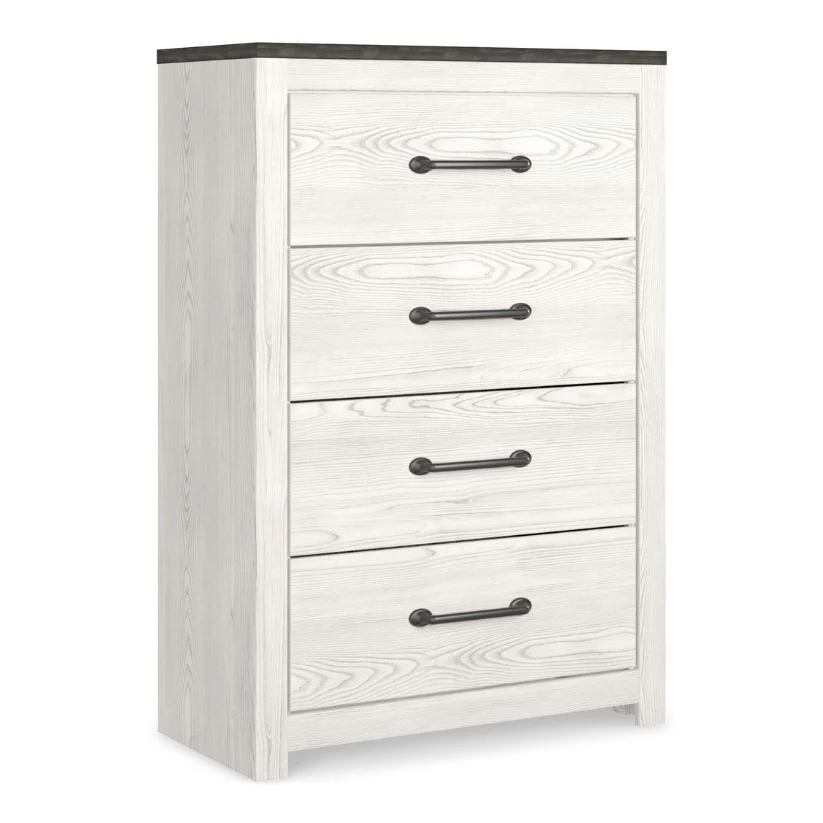 Gerridan - White / Gray - Four Drawer Chest