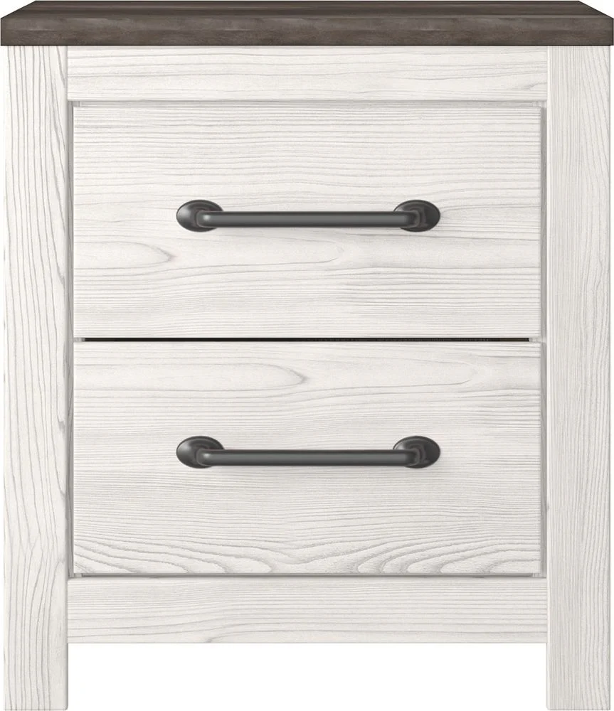 Gerridan - White / Gray - Two Drawer Night Stand - Image 3