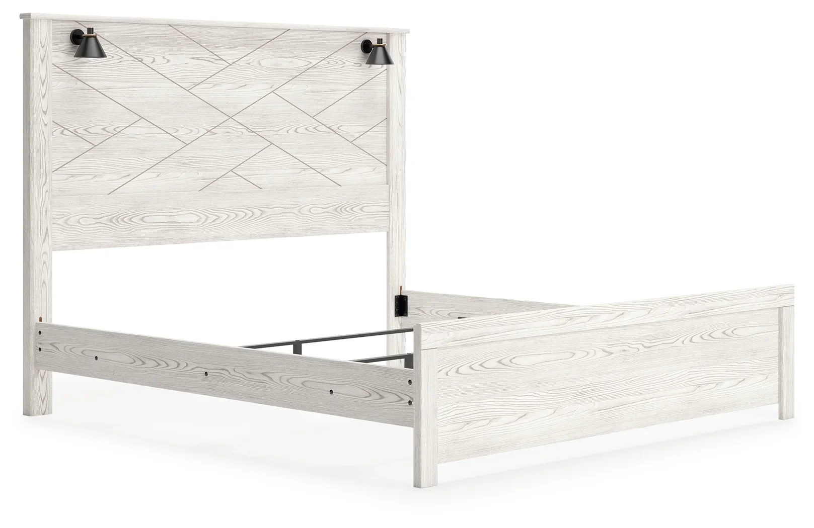 Gerridan - White - King Panel Bed With Sconces - Image 2