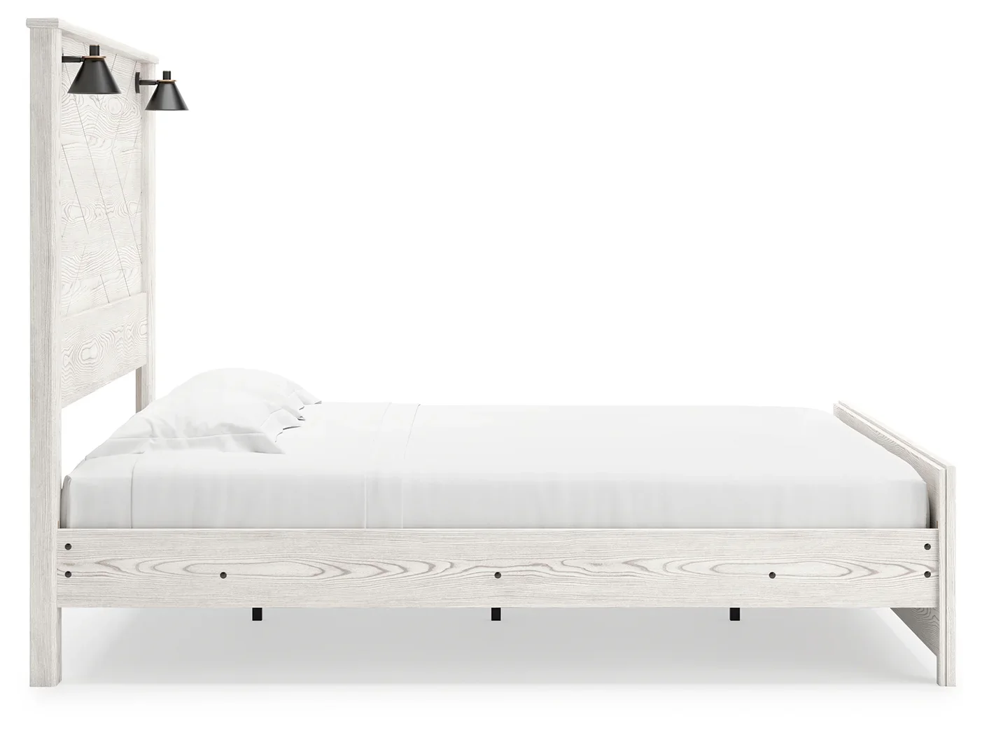 Gerridan - White - King Panel Bed With Sconces - Image 5