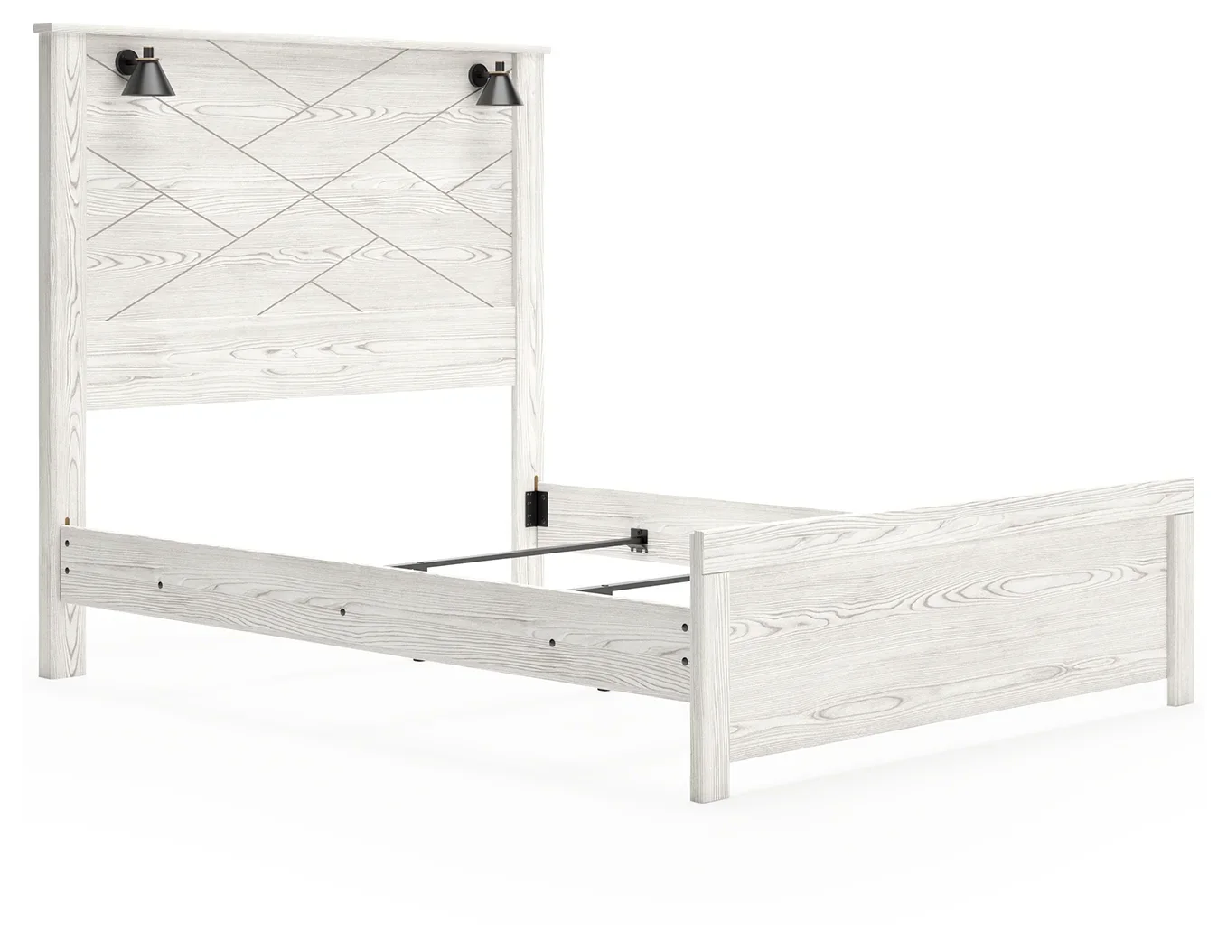 Gerridan - White - Queen Panel Bed With Sconces - Image 2