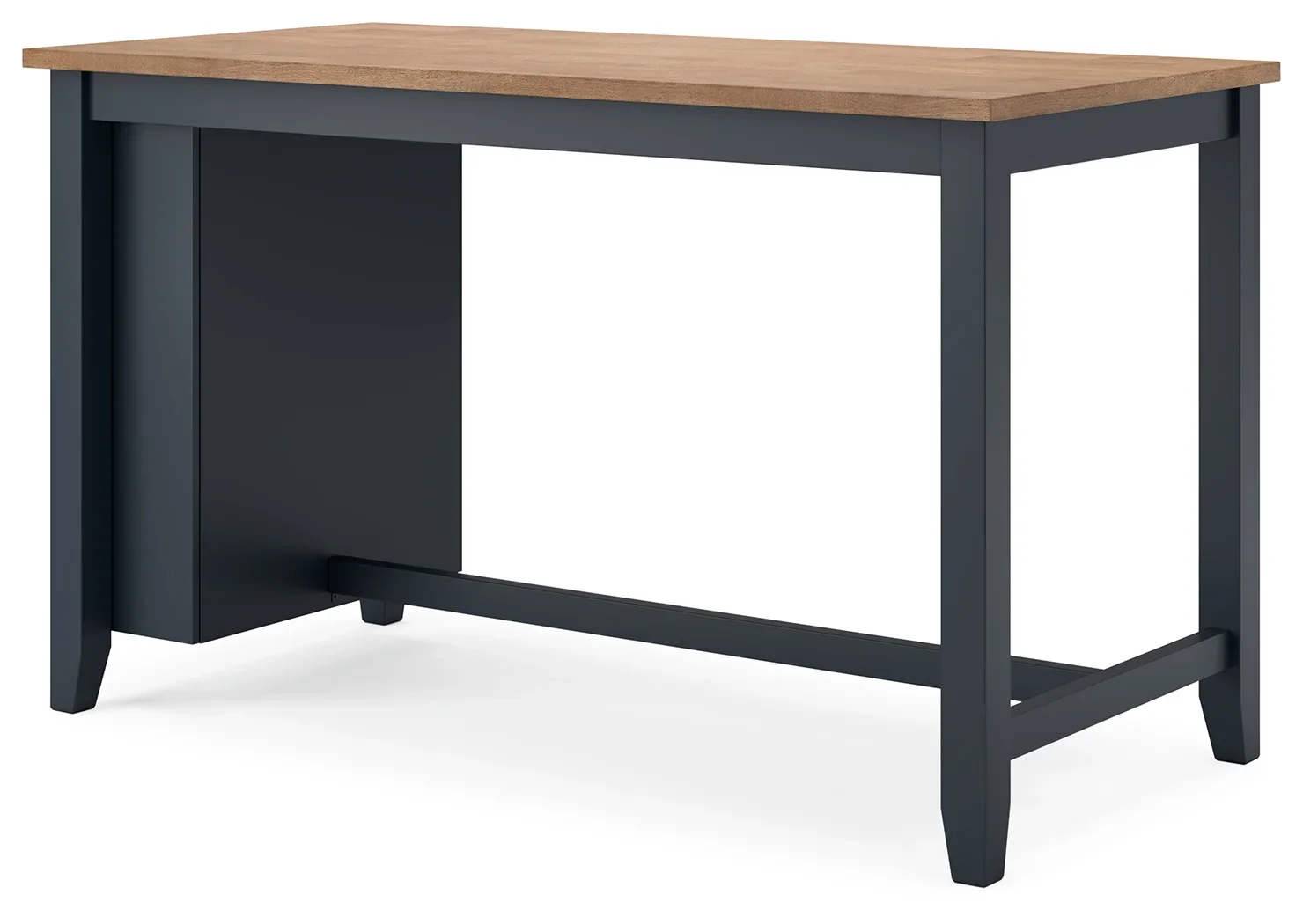 Gesthaven - Natural / Blue - 5 Pc. - Rectangular Dining Room Counter Table, 4 Barstools - Image 3