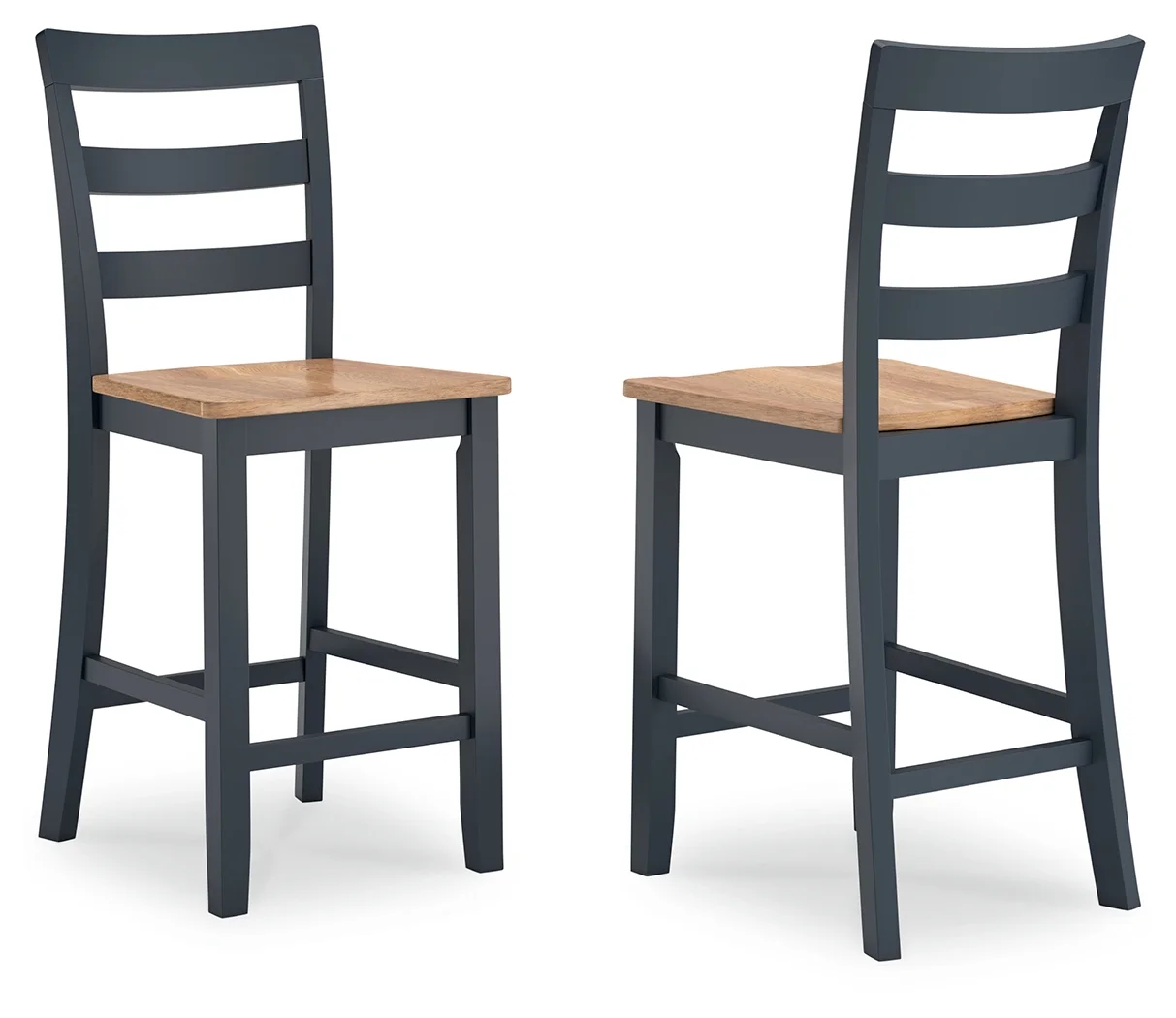 Gesthaven - Natural / Blue - Barstool (Set of 2) - Image 4