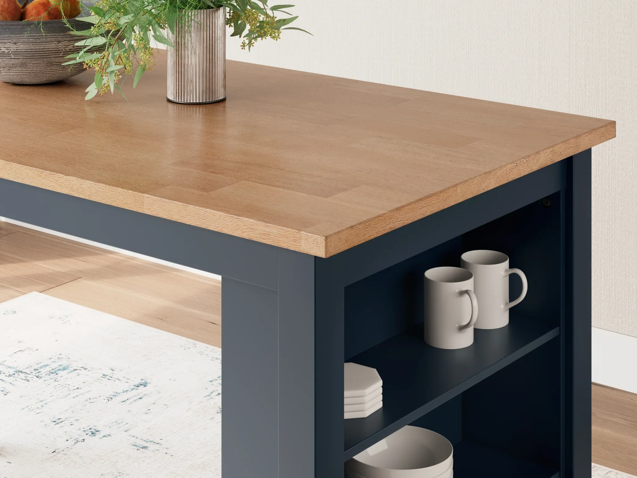 Gesthaven - Natural / Blue - Rectangular Dining Room Counter Table - Image 9