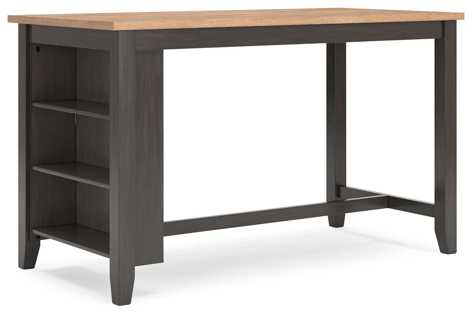 Gesthaven - Natural / Brown - 5 Pc. - Rectangular Dining Room Counter Table, 4 Barstools - Image 2