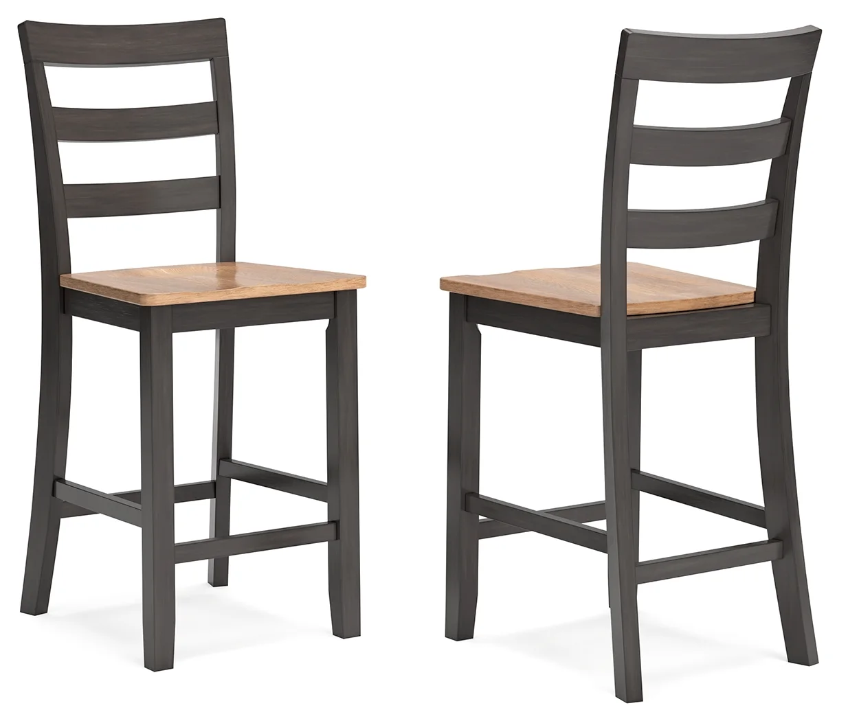 Gesthaven - Natural / Brown - 5 Pc. - Rectangular Dining Room Counter Table, 4 Barstools - Image 5