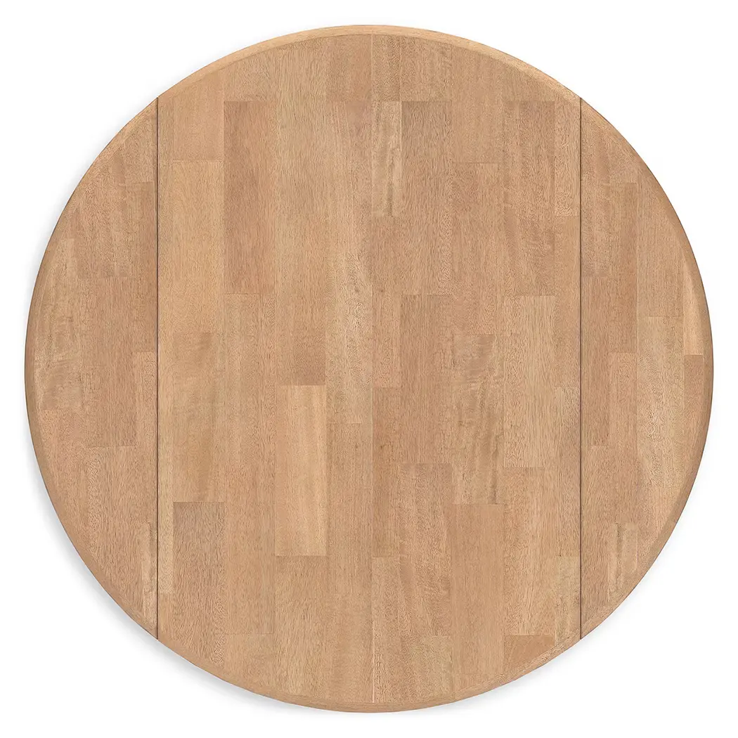 Gesthaven - Natural / Brown - Round Dining Room Drop Leaf Table - Image 5