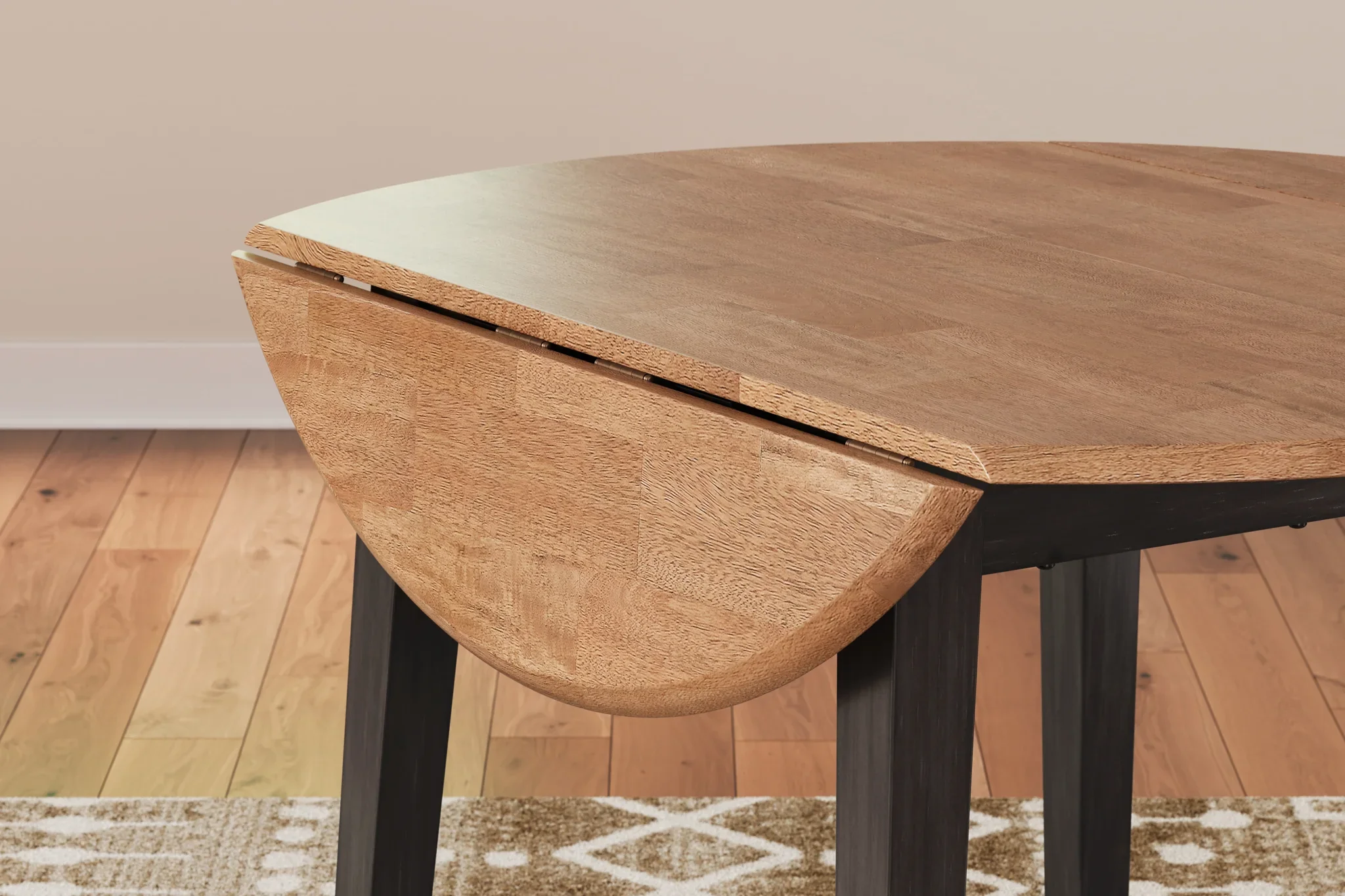 Gesthaven - Natural / Brown - Round Dining Room Drop Leaf Table - Image 6