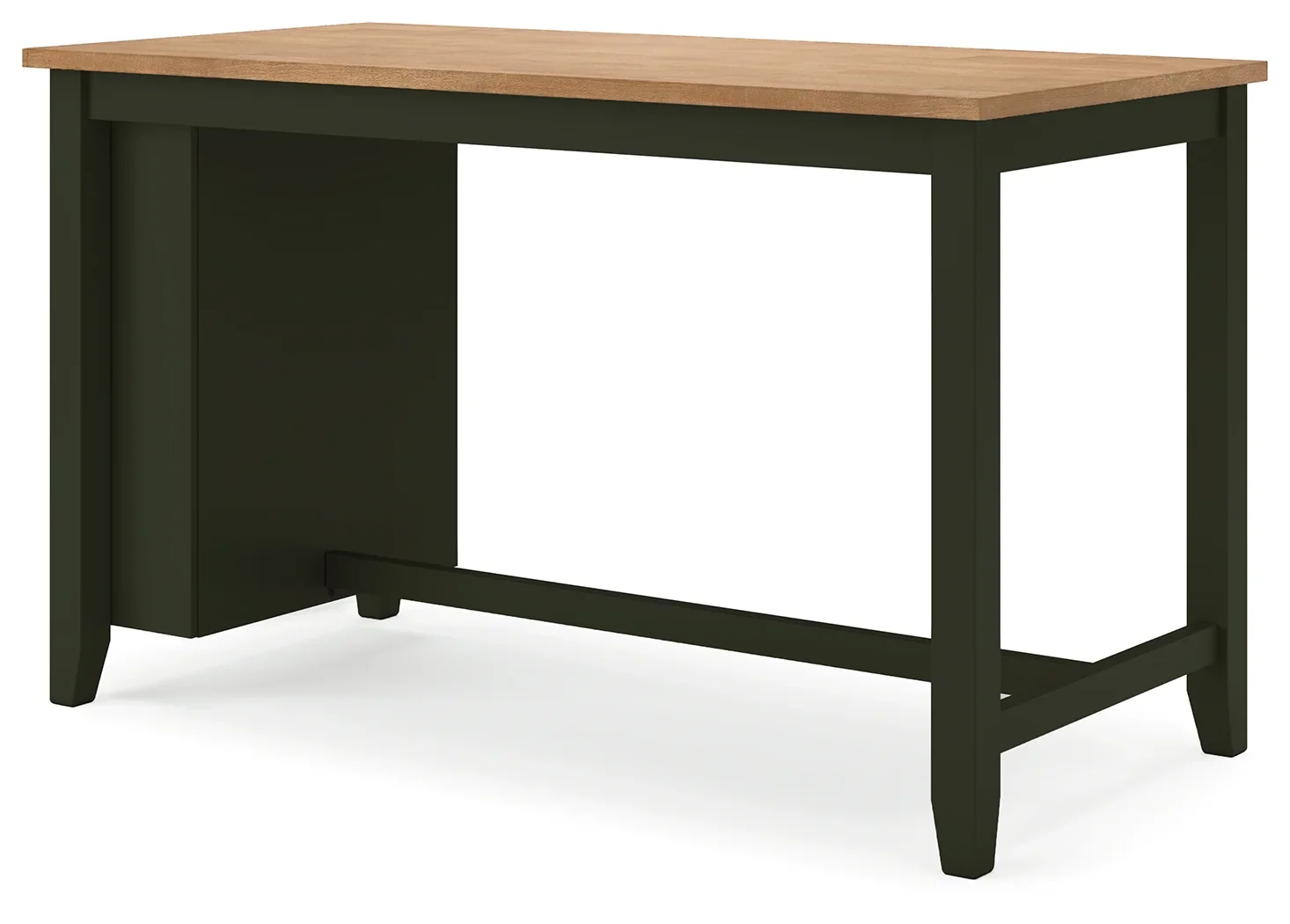 Gesthaven - Natural / Green - 5 Pc. - Rectangular Dining Room Counter Table, 4 Barstools - Image 3