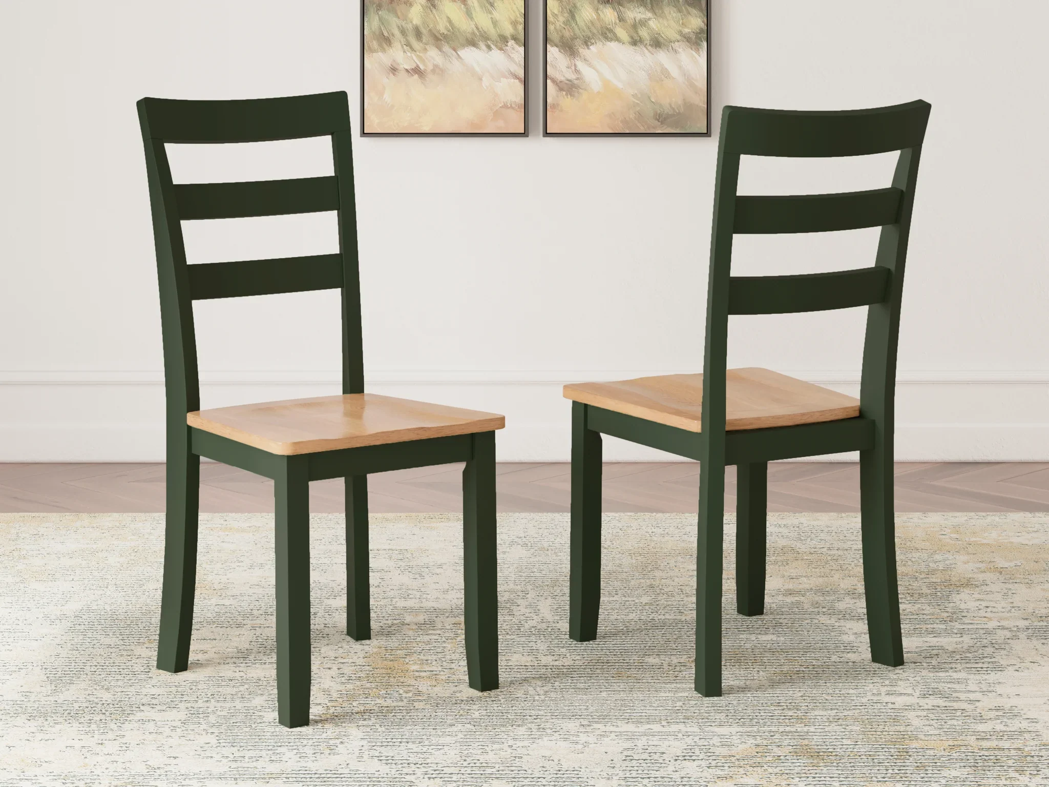 Gesthaven - Natural / Green - Dining Room Side Chair (Set of 2) - Image 3