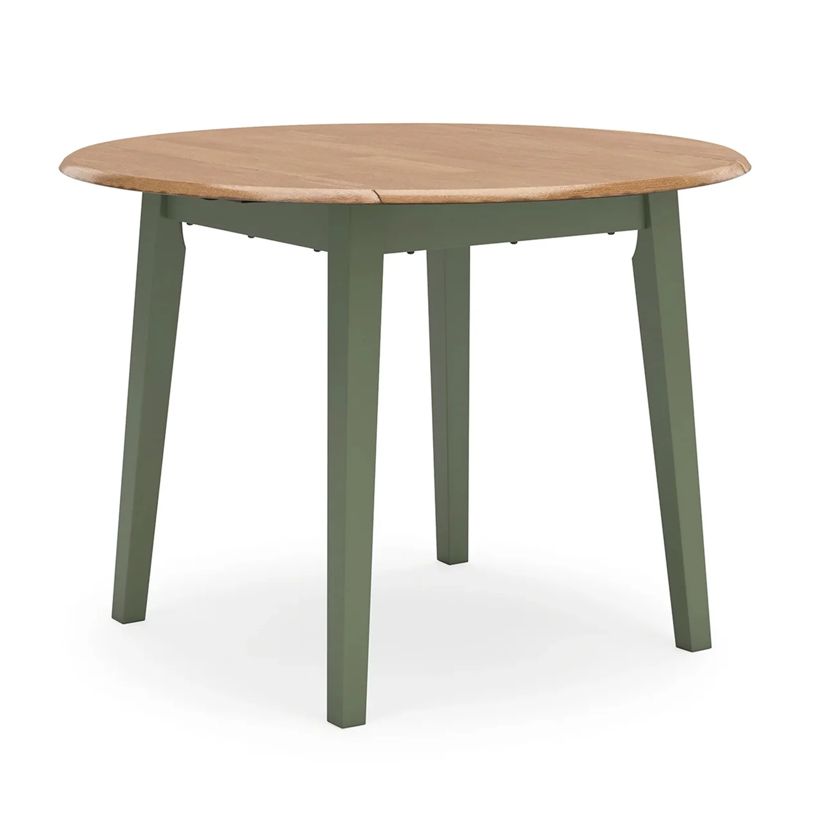 Gesthaven - Natural / Green - Round Dining Room Drop Leaf Table