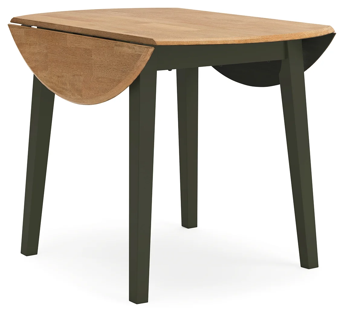 Gesthaven - Natural / Green - Round Dining Room Drop Leaf Table - Image 3