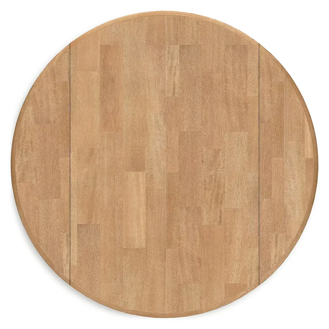 Gesthaven - Natural / Green - Round Dining Room Drop Leaf Table - Image 5