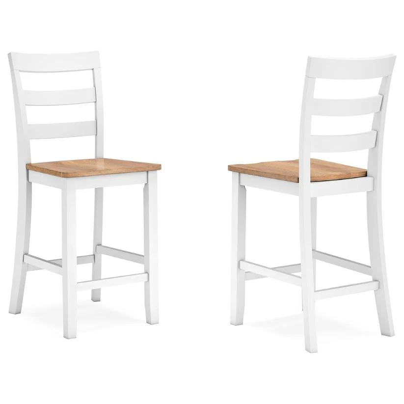 Gesthaven - Natural / White - Barstool (Set of 2) - Image 2