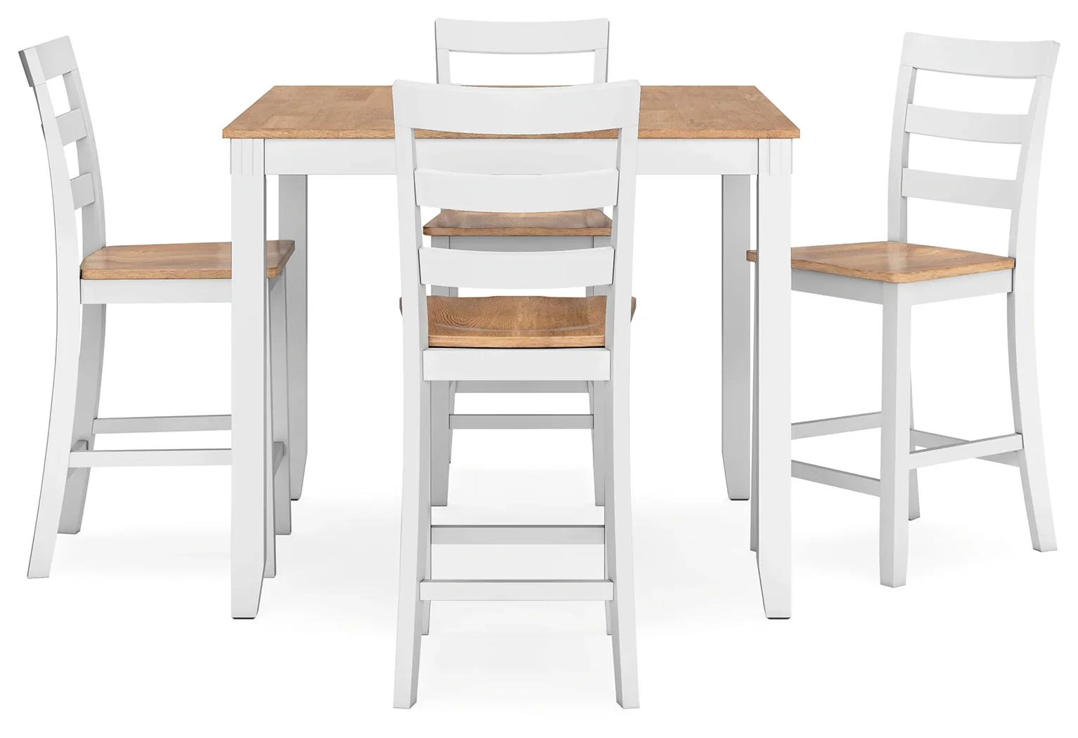 Gesthaven - Natural / White - Dining Room Counter Table Set (Set of 5) - Image 3