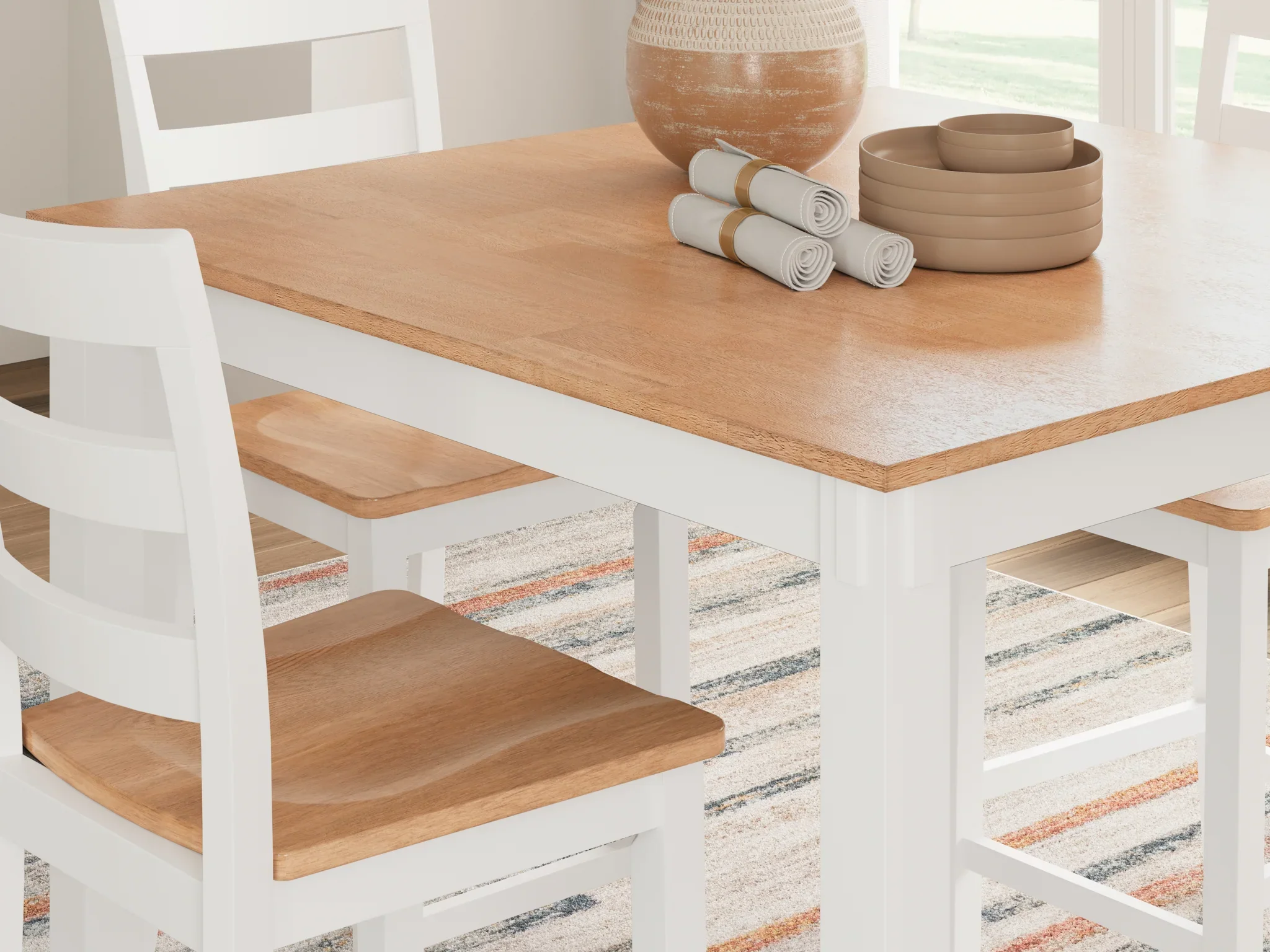Gesthaven - Natural / White - Dining Room Counter Table Set (Set of 5) - Image 6