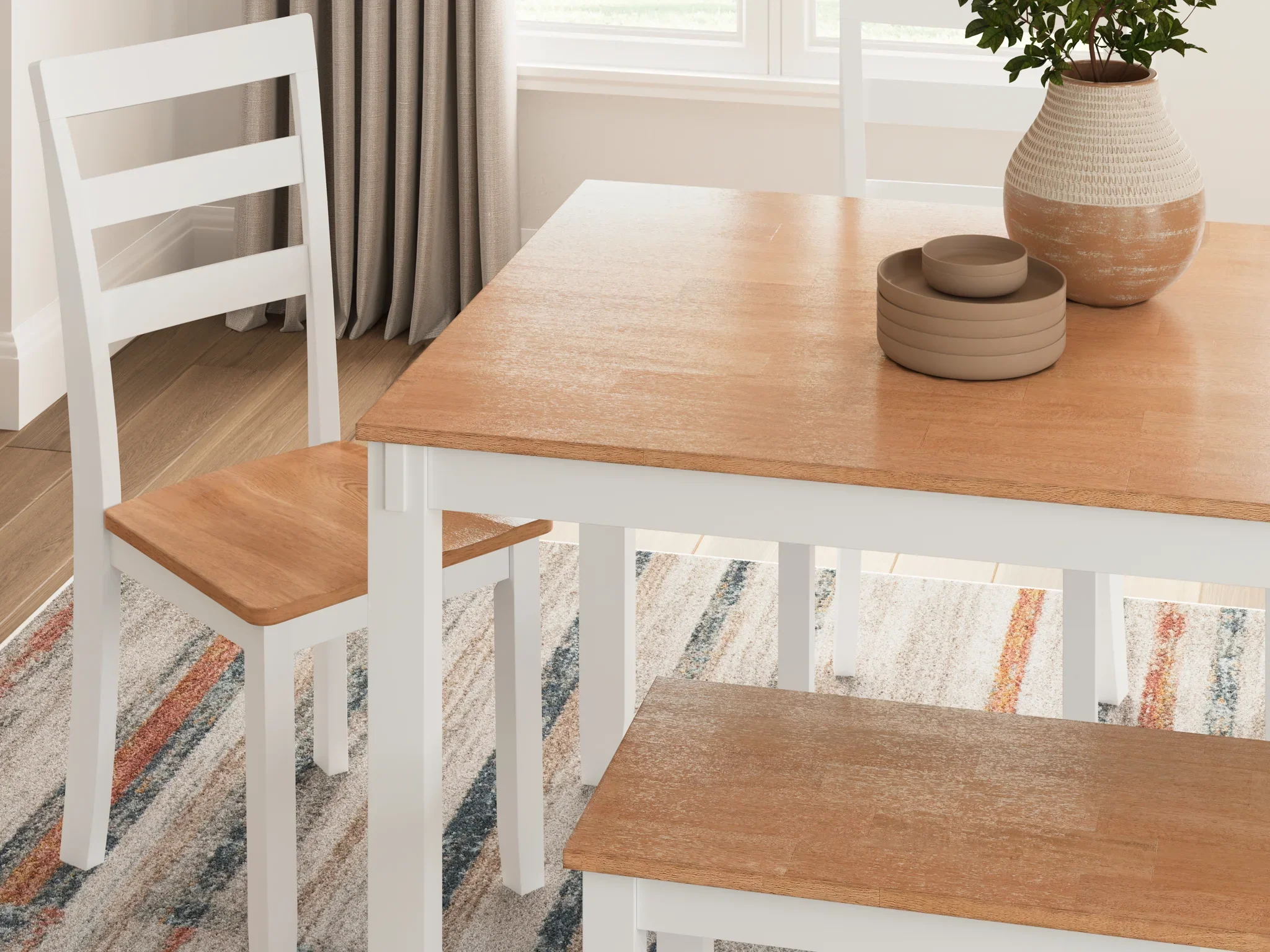 Gesthaven - Natural / White - Dining Room Table Set (Set of 6) - Image 4