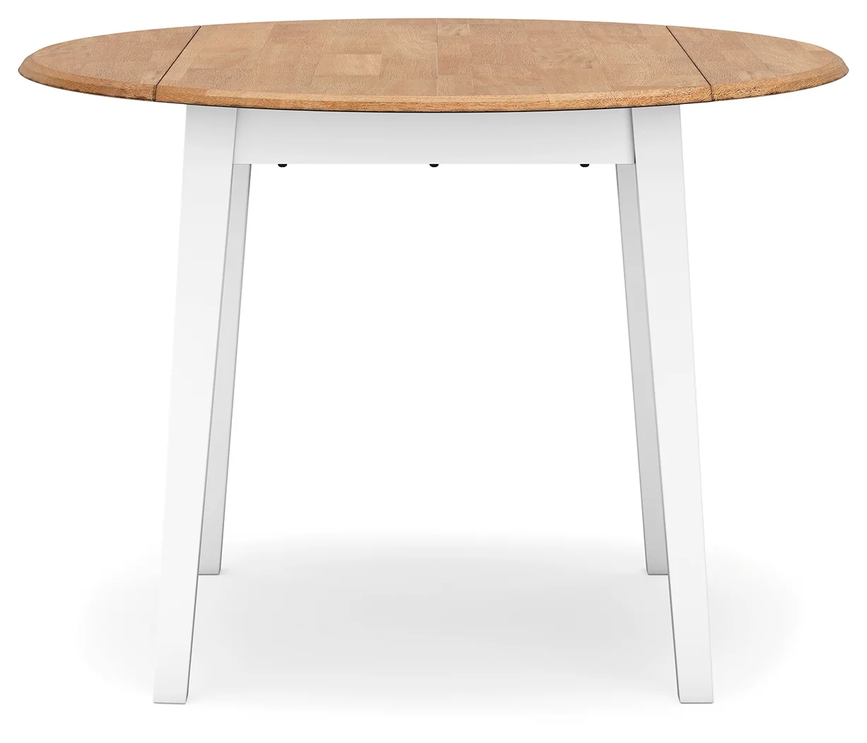 Gesthaven - Natural / White - Round Dining Room Drop Leaf Table - Image 4