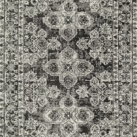 Glennisman - Black / Gray / Ivory - Large Rug - 8 x 10 - Image 5