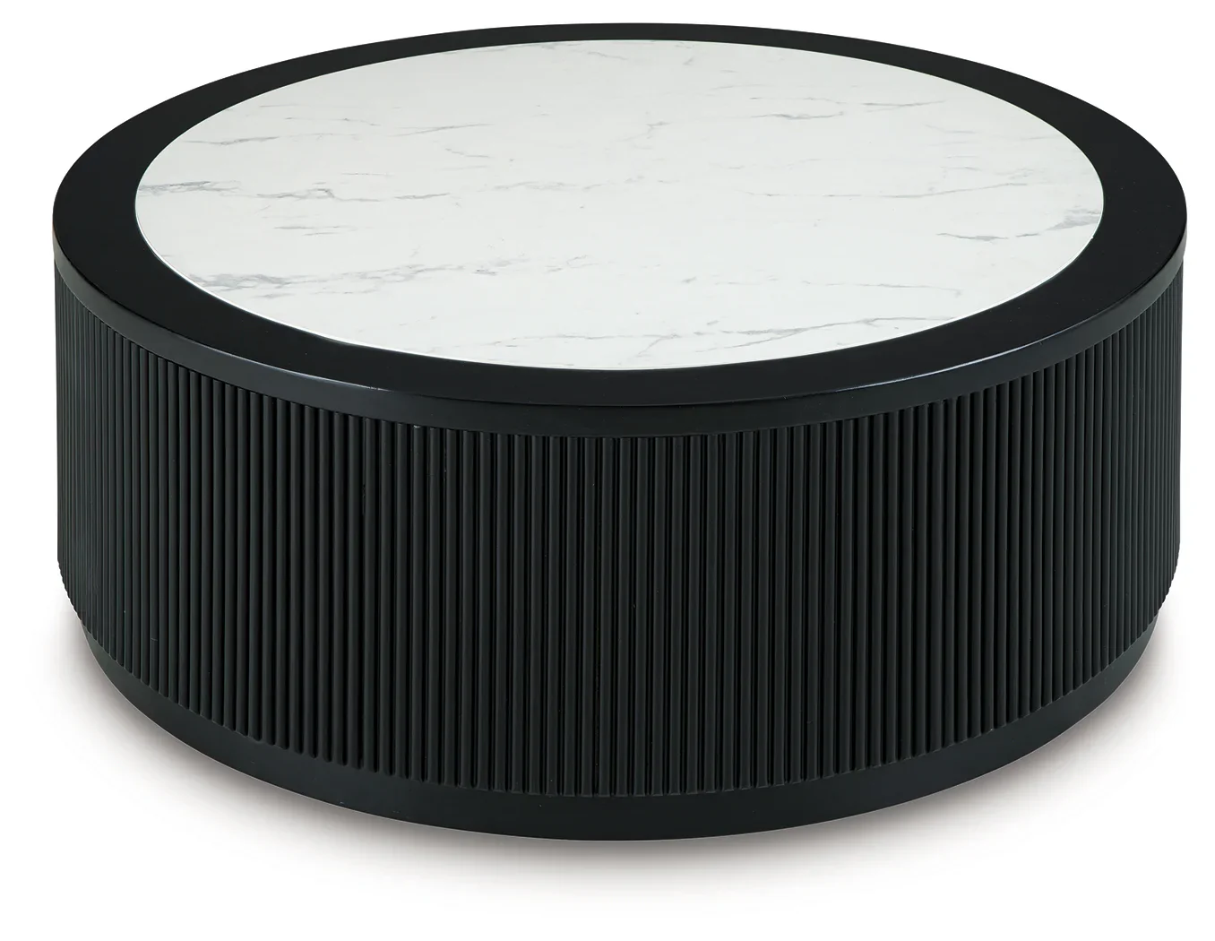Grayman - Round Cocktail Table - Black - Image 3