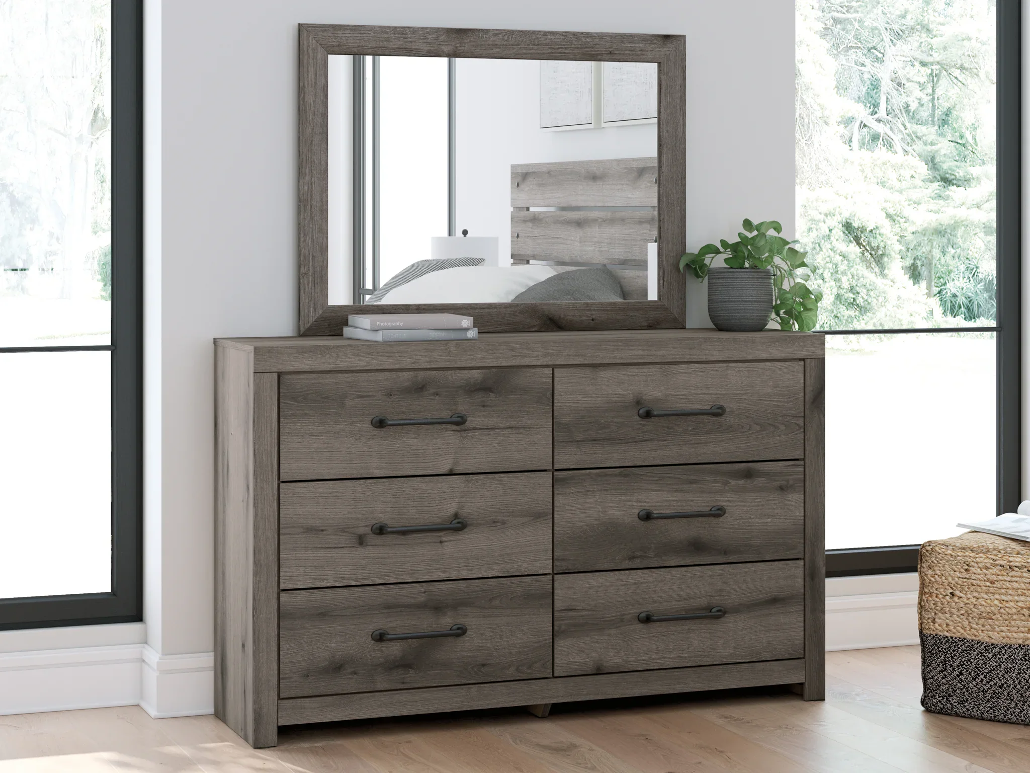 Graystorm - Brown Gray - Dresser And Mirror - Image 2