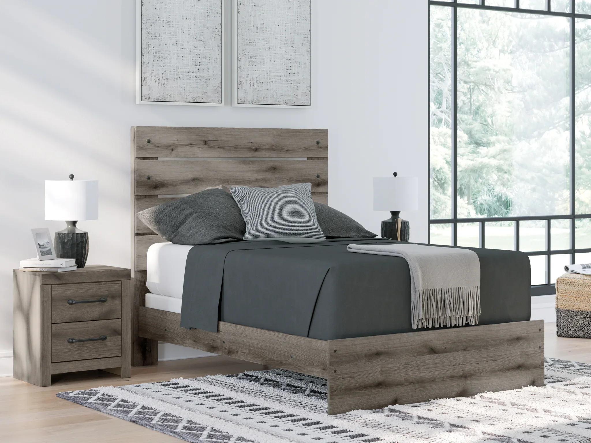 Graystorm - Brown Gray - Full Panel Bed - Image 2