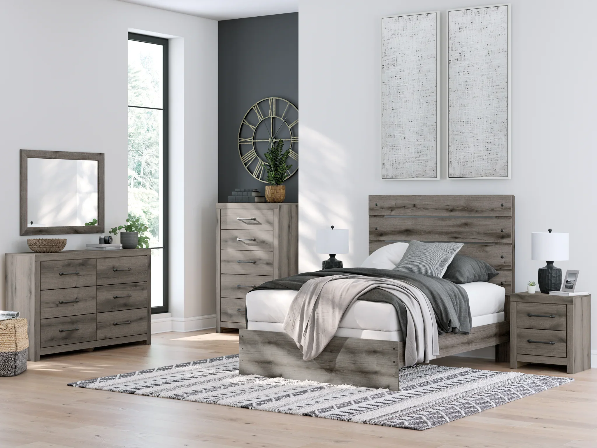 Graystorm - Brown Gray - Full Panel Bed - Image 8