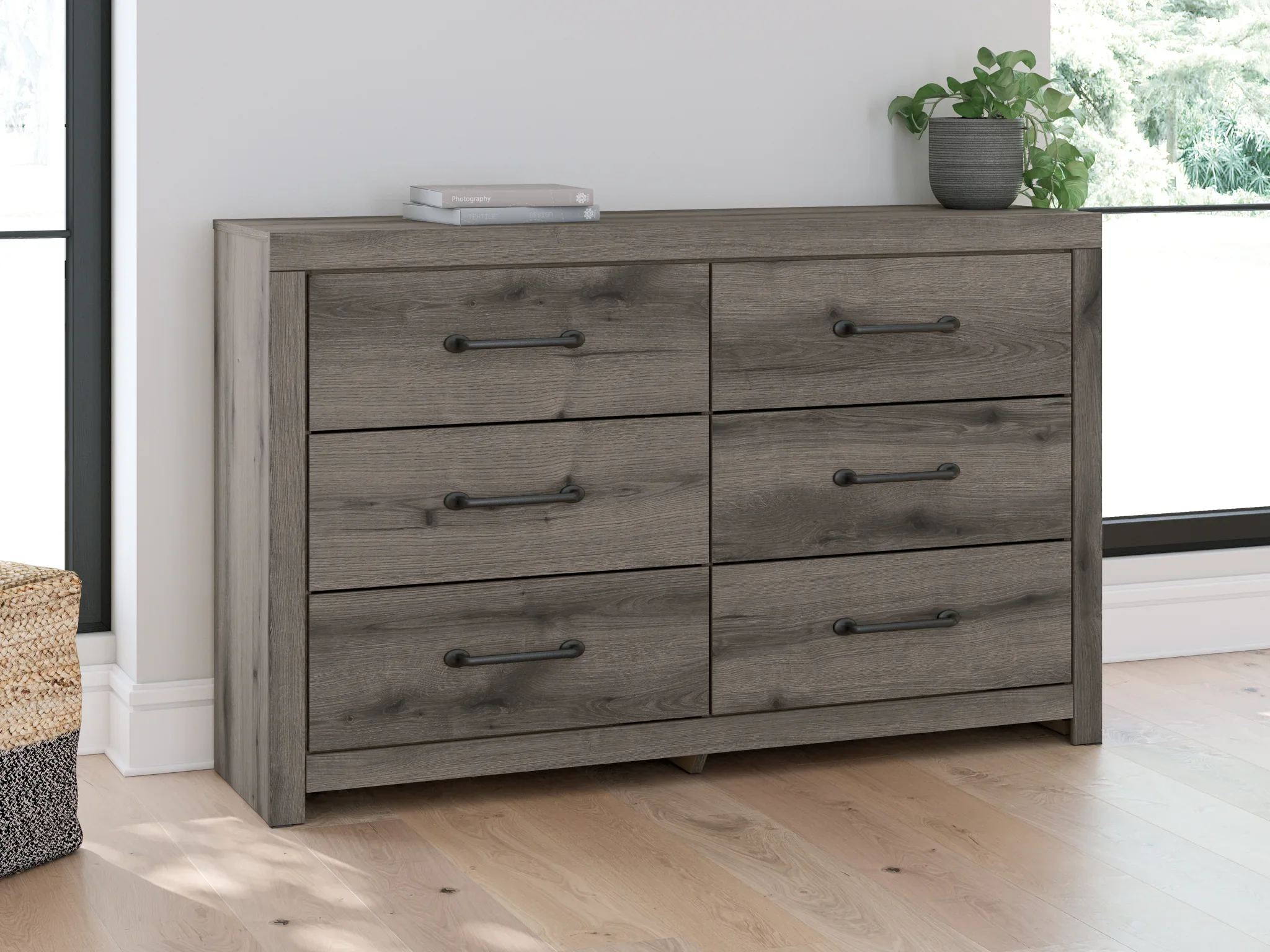 Graystorm - Brown Gray - Six Drawer Dresser - Image 2