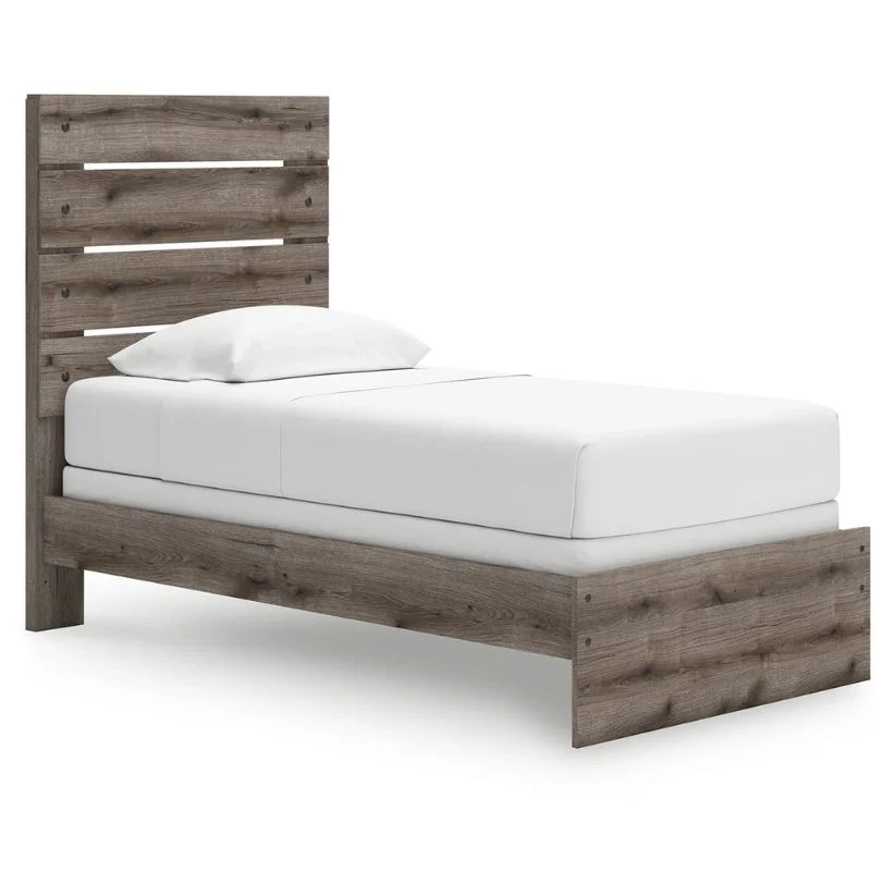 Graystorm - Brown Gray - Twin Panel Bed