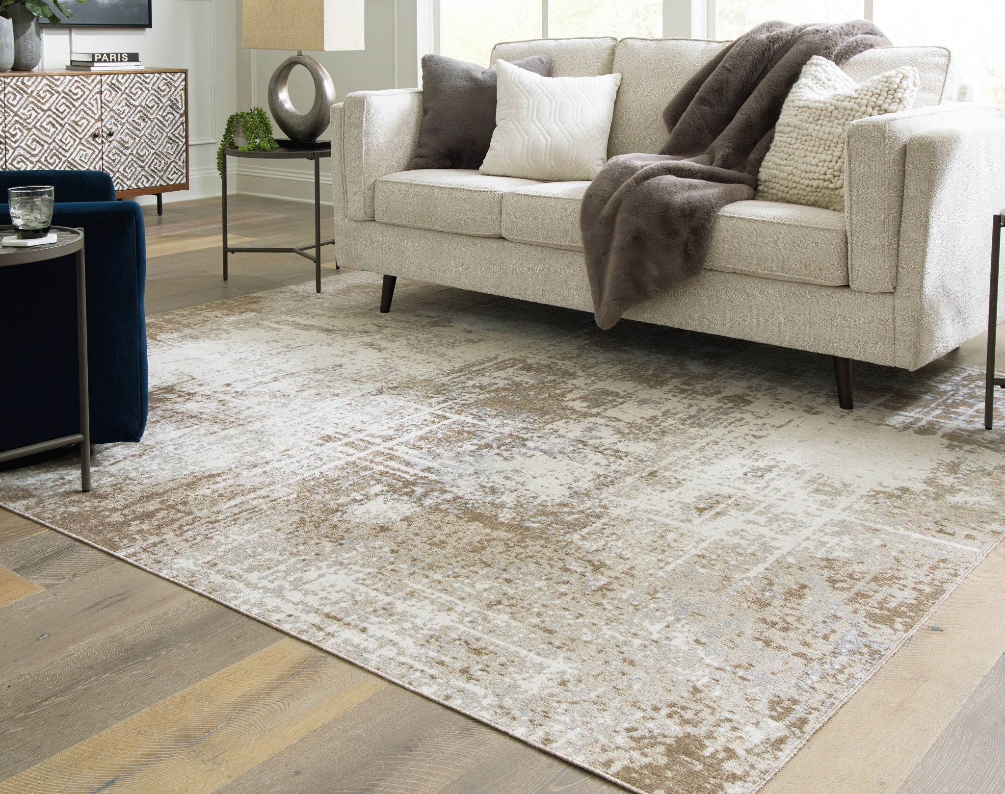 Grifflain - Tan / Brown / Gray - Large Rug - 8' x 10' - Image 2