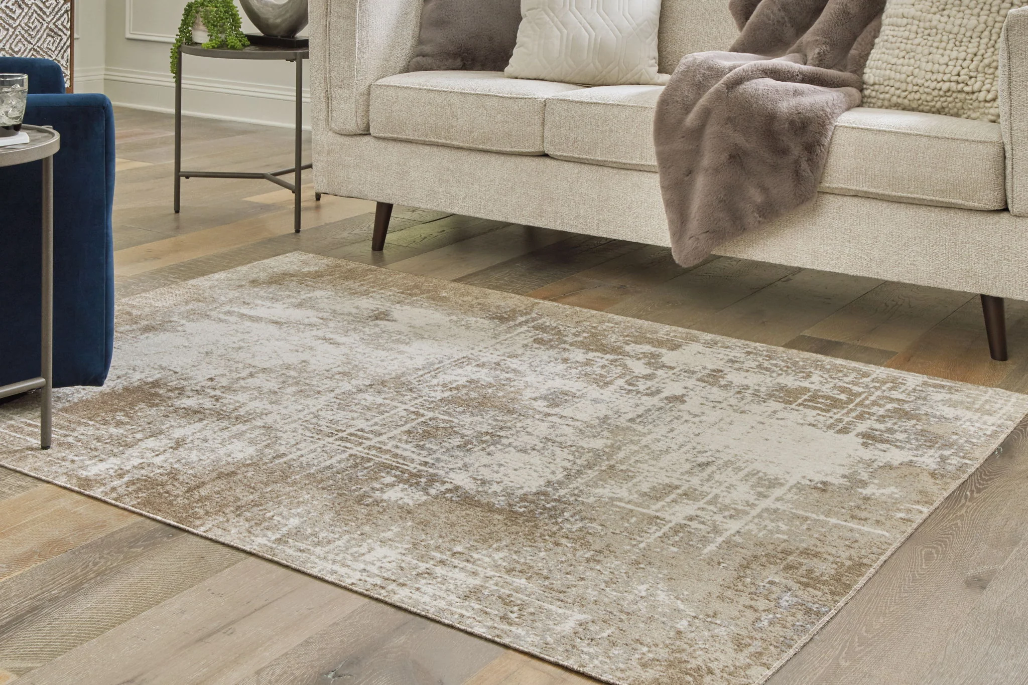 Grifflain - Tan / Brown / Gray - Medium Rug - 5' x 7' - Image 2