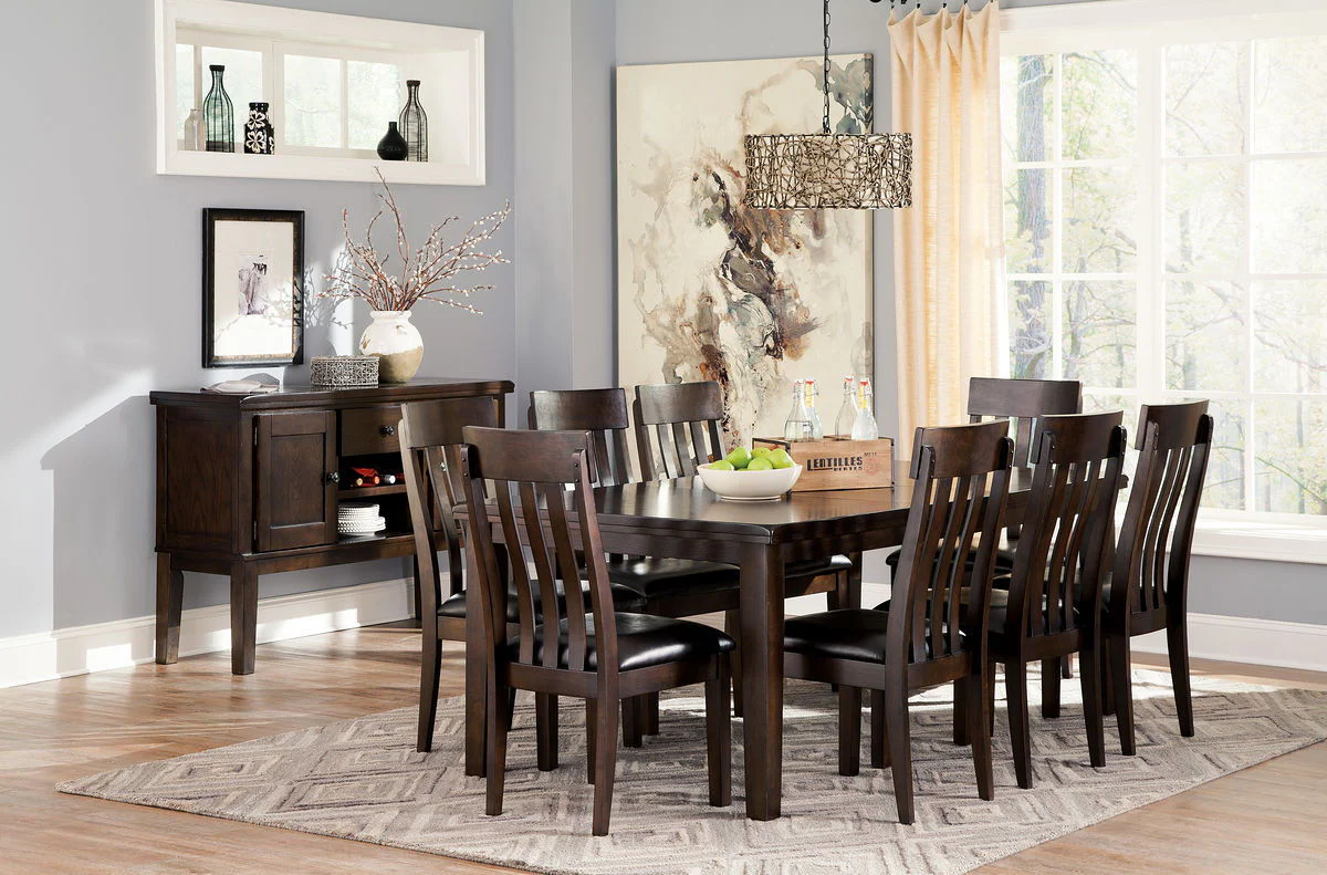 Haddigan - Dark Brown - 9 Pc. - Extension Table, 8 Side Chairs - Image 2