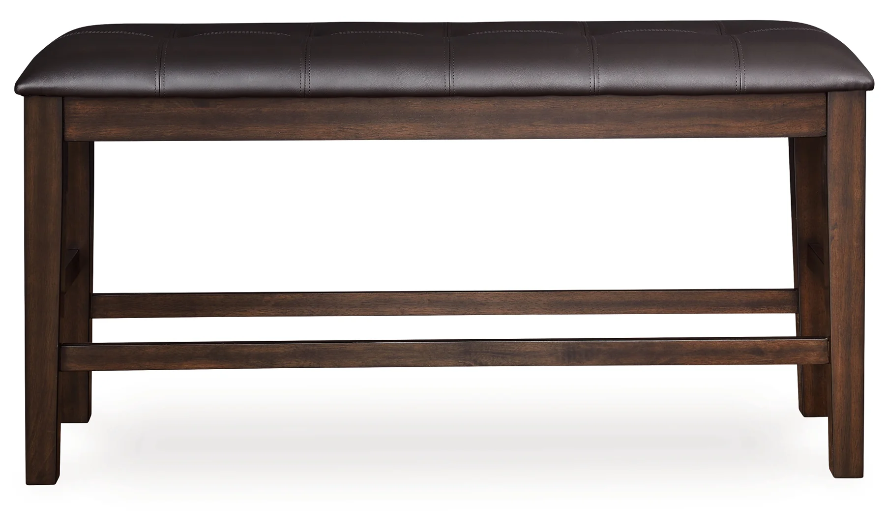Haddigan - Dark Brown - Double Counter Height Upholstered Bench - Image 2
