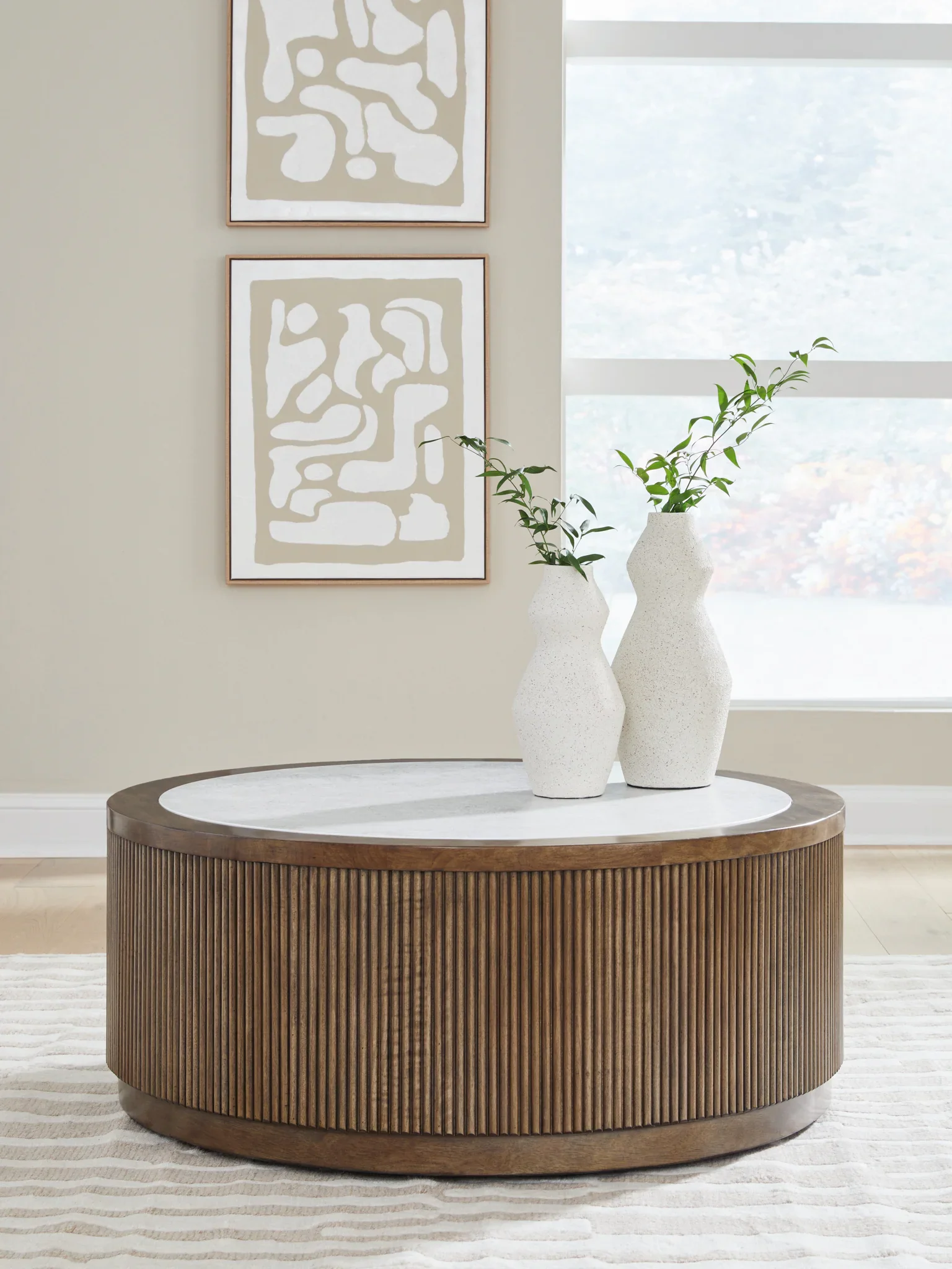 Hadonna - Round Cocktail Table - Brown - Image 2