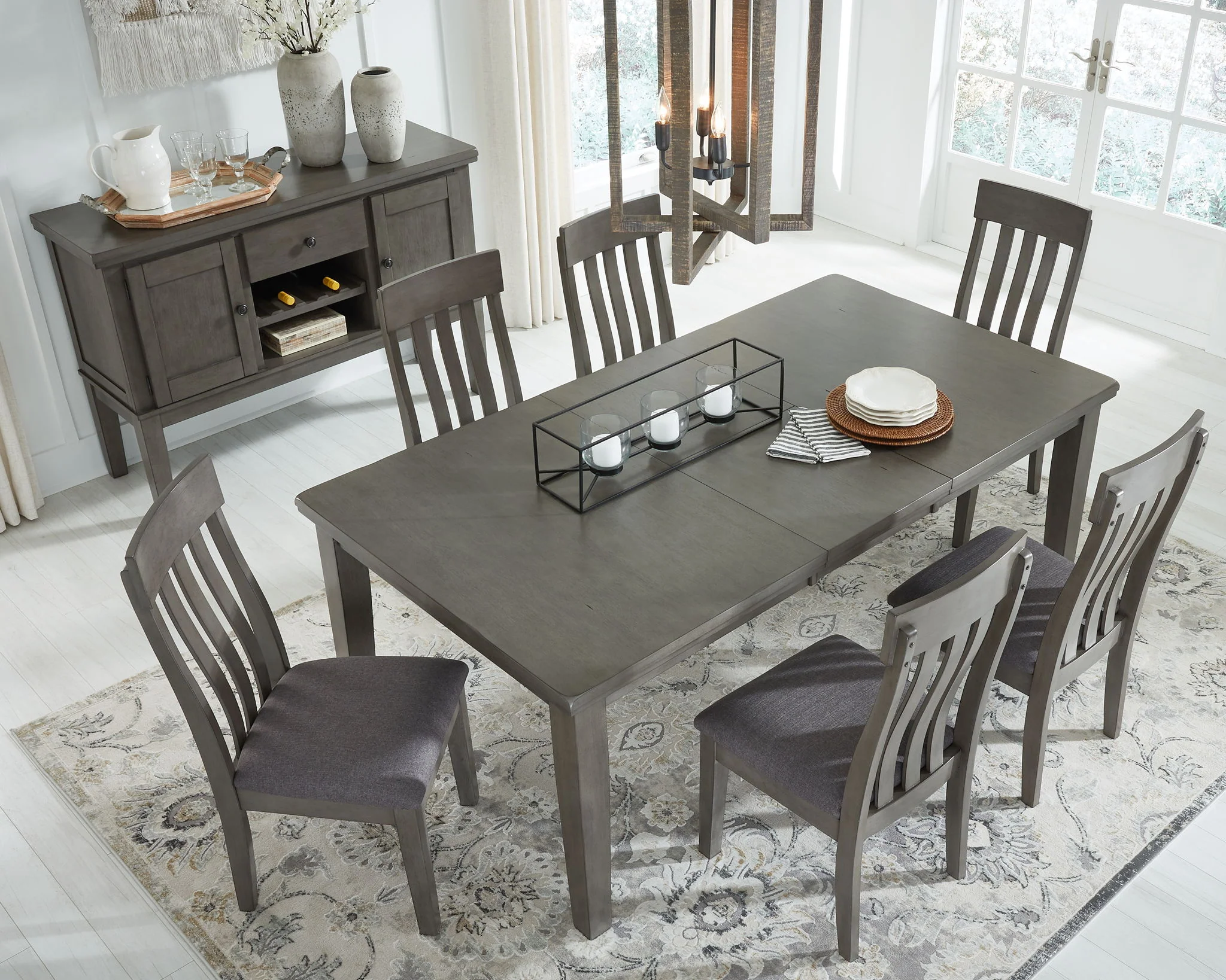 Hallanden - Gray - Rect Drm Butterfly Ext Table - Image 7