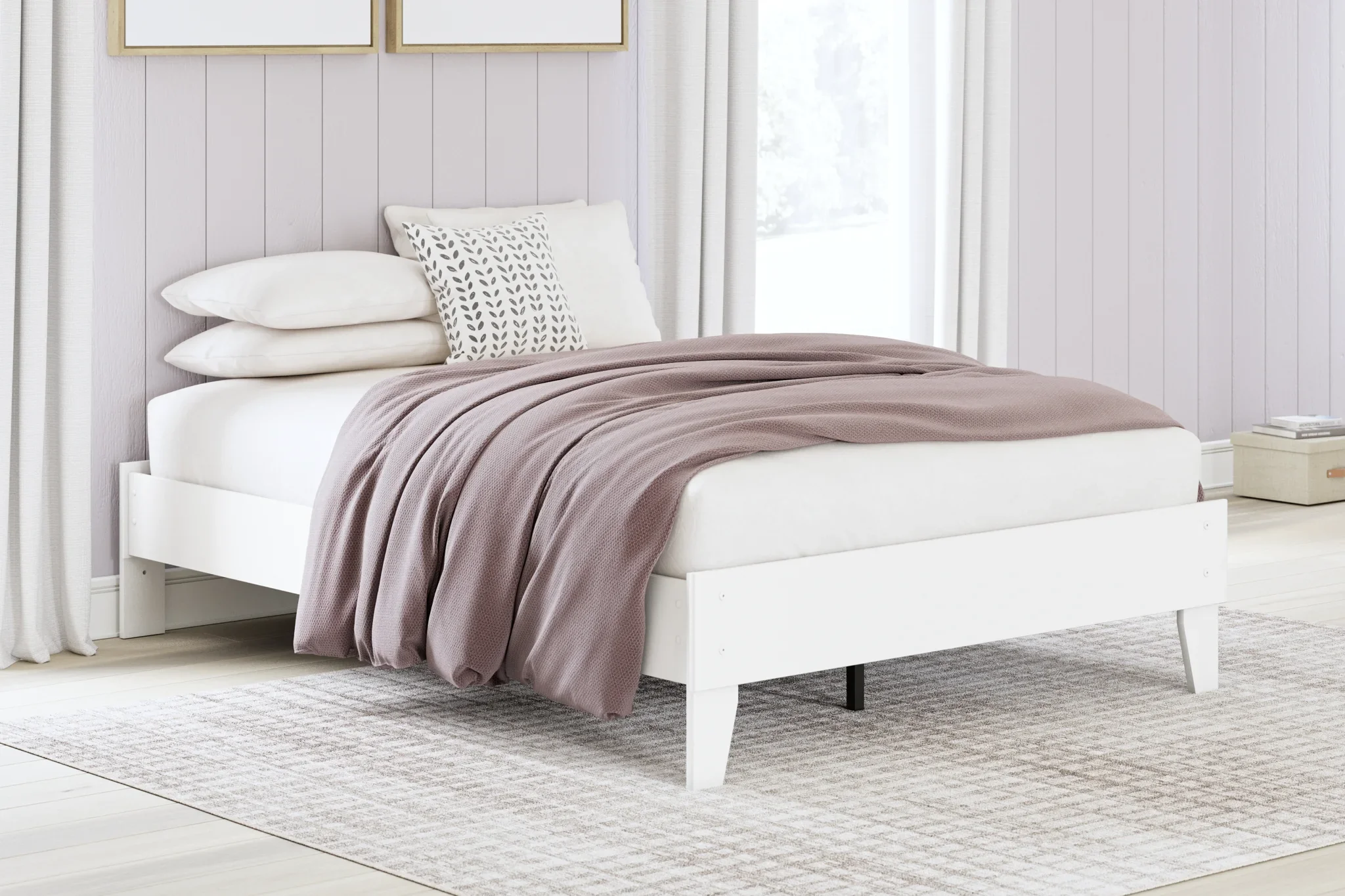Hallityn - White - Full Platform Bed - Image 6