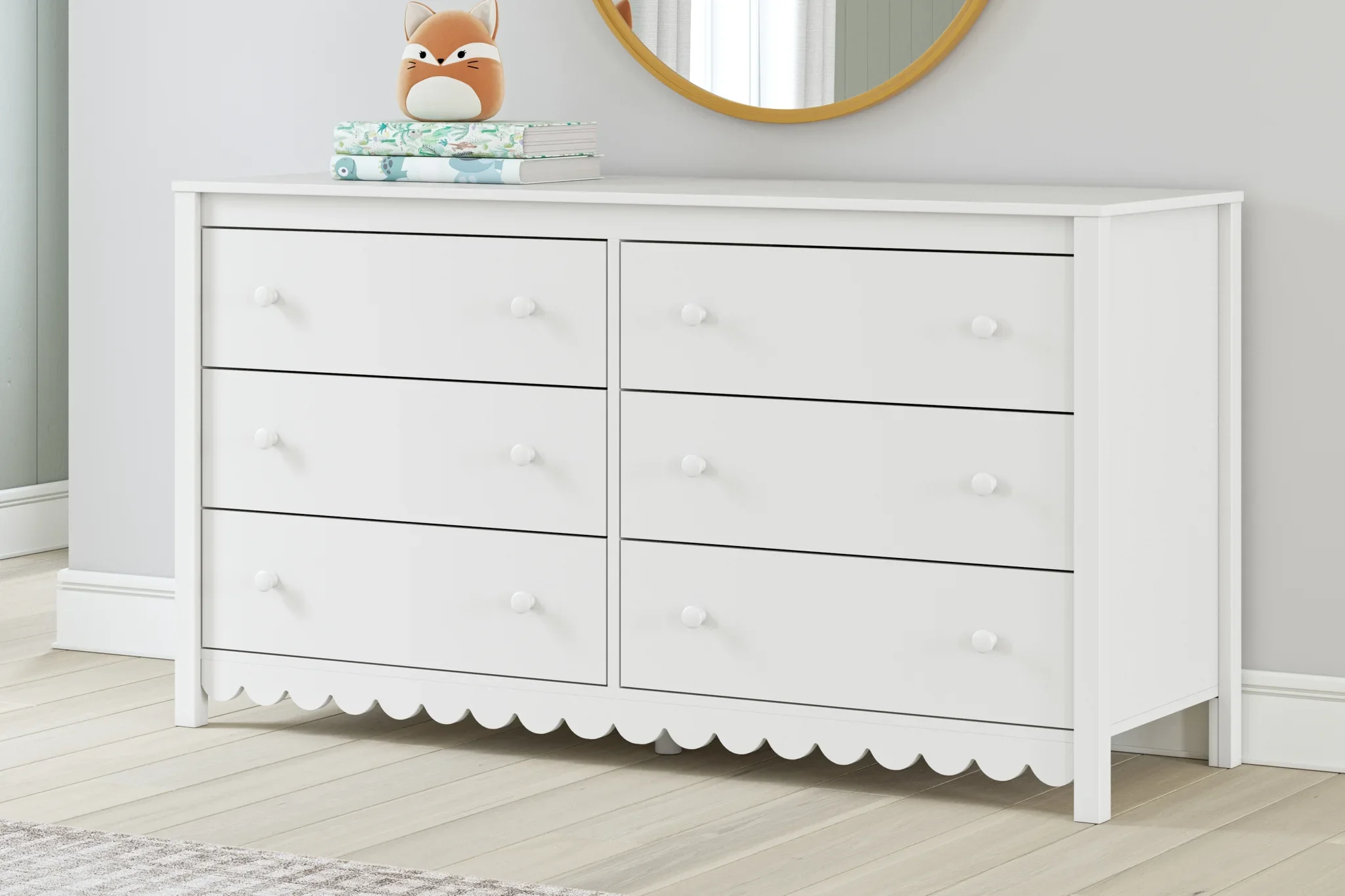 Hallityn - White - Six Drawer Dresser - Image 7