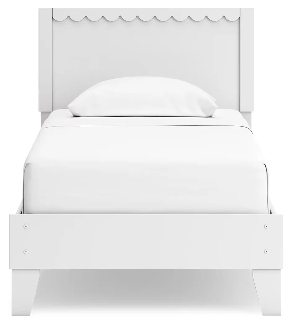 Hallityn - White - Twin Panel Platform Bed - Image 2