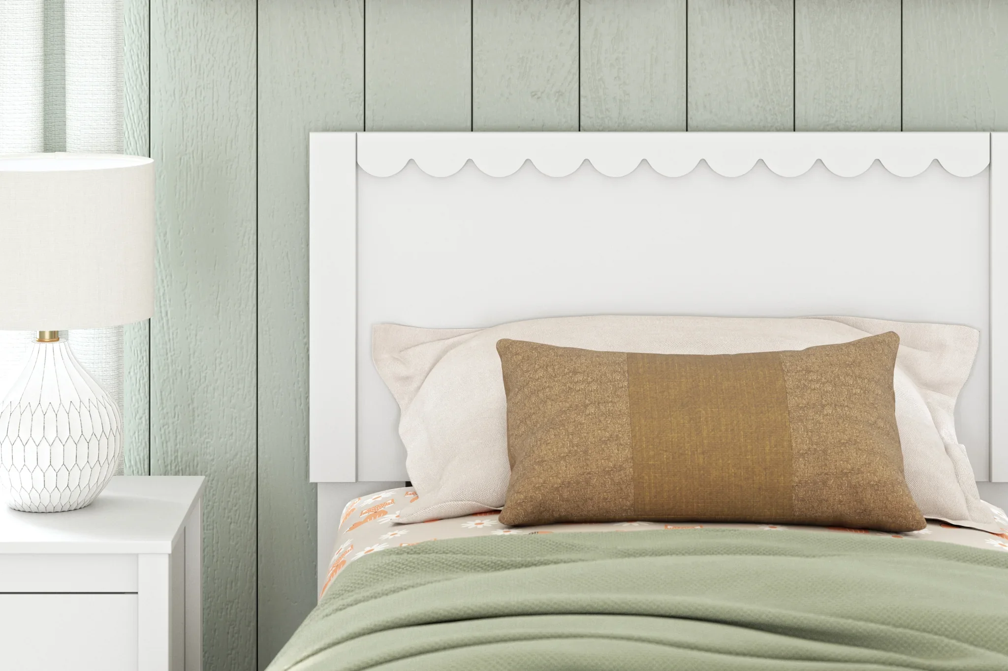 Hallityn - White - Twin Panel Platform Bed - Image 5
