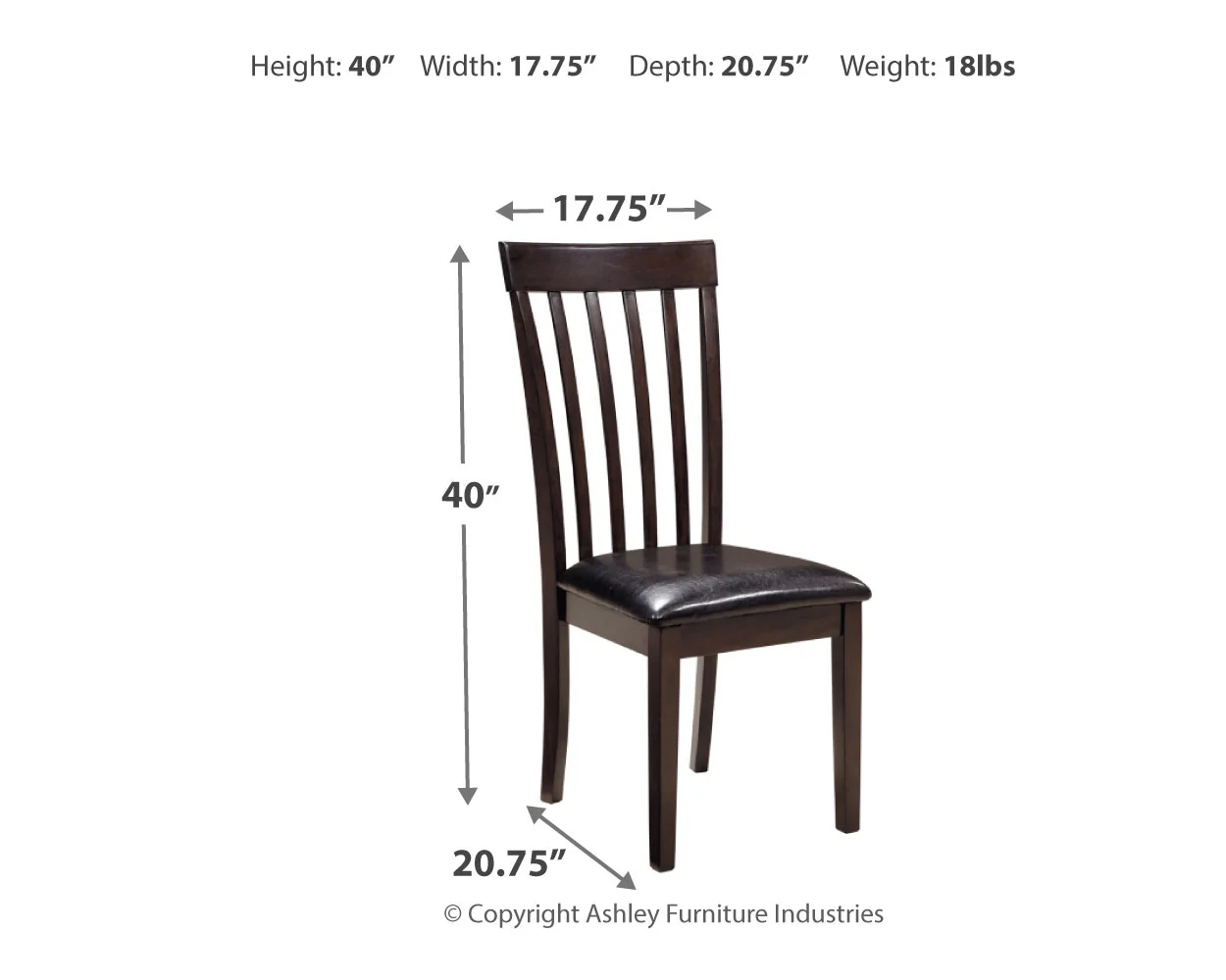 Hammis - Dark Brown - Dining Uph Side Chair (Set of 2) - Image 4
